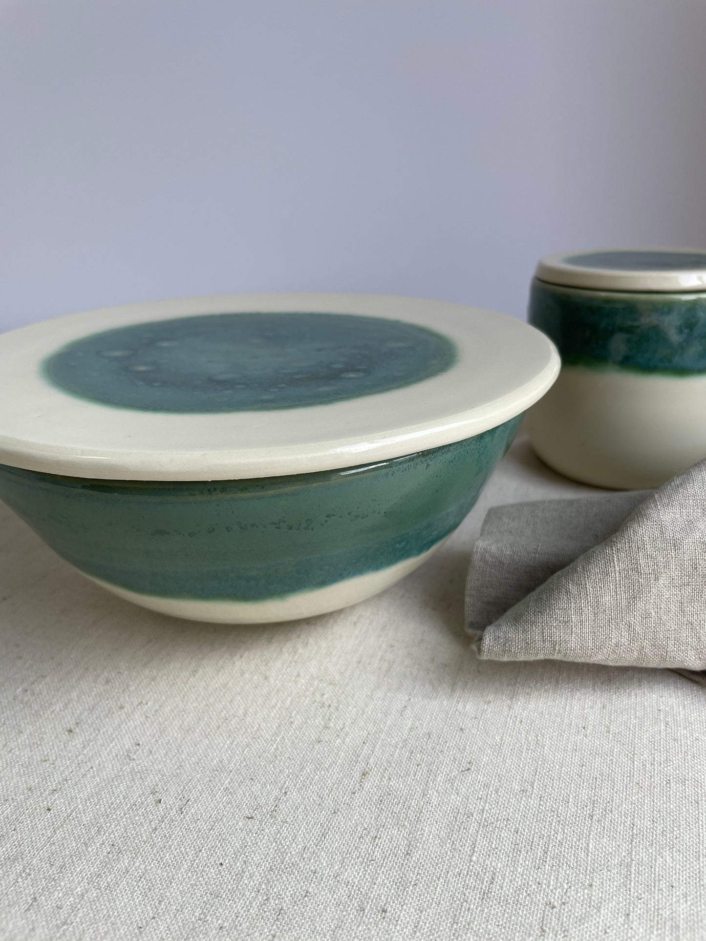 Emerald Lidded Yunomi