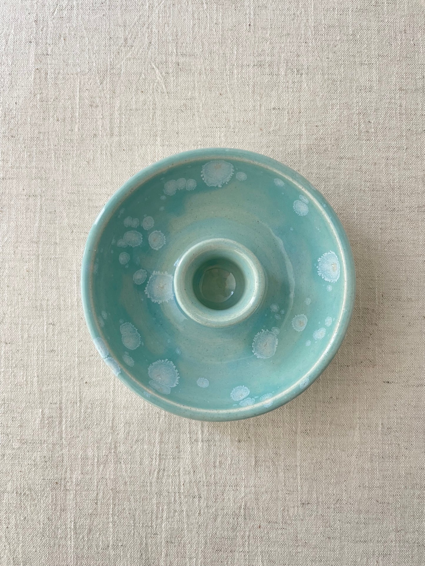 Turquoise with Crystals Olives Dish