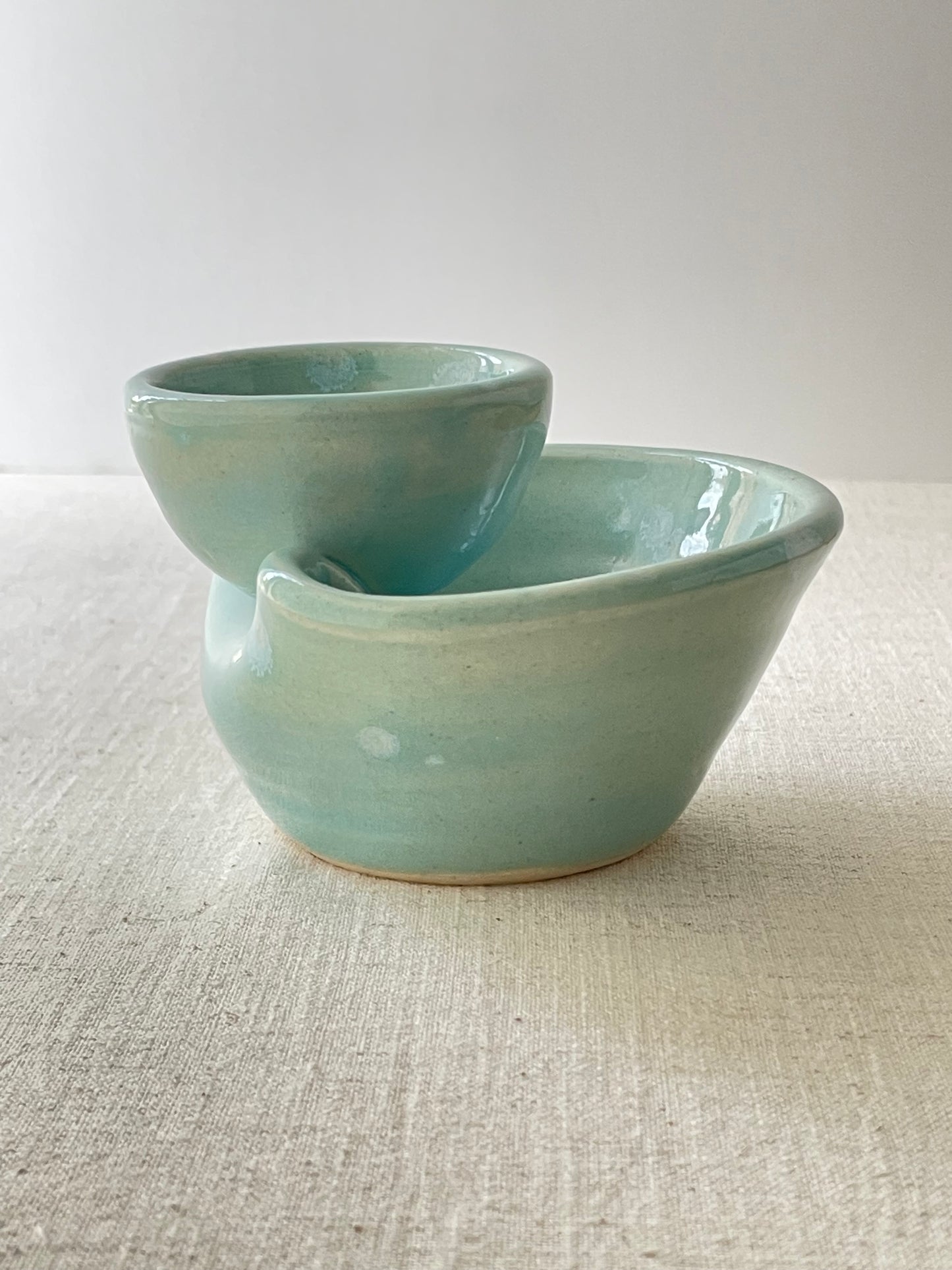 Turquoise with Crystals Olives Bowl