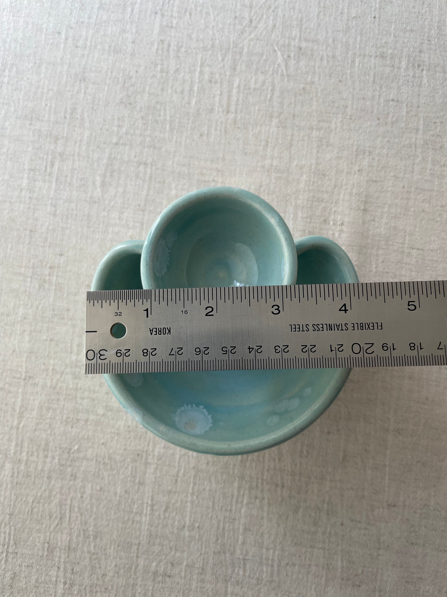 Turquoise with Crystals Olives Bowl
