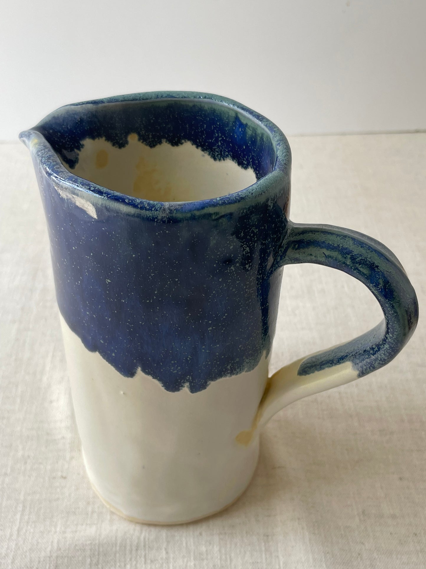 Sapphire and White Pitcher