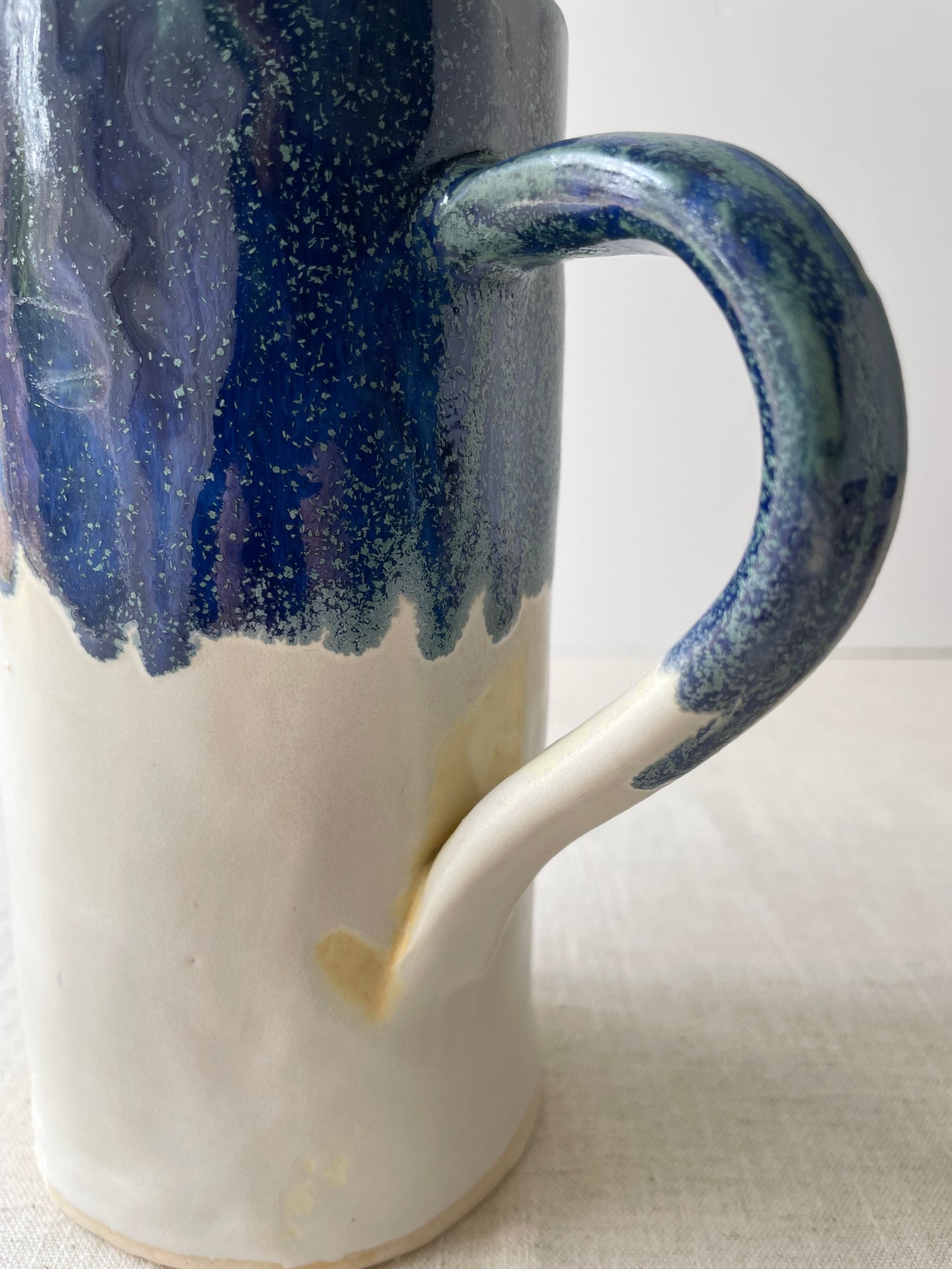 Sapphire and White Pitcher