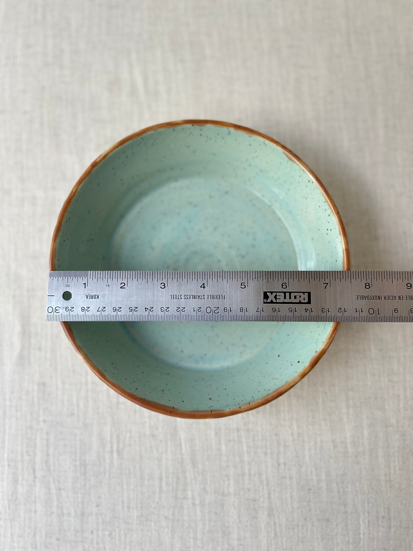 Turquoise Speckled Clay Blate