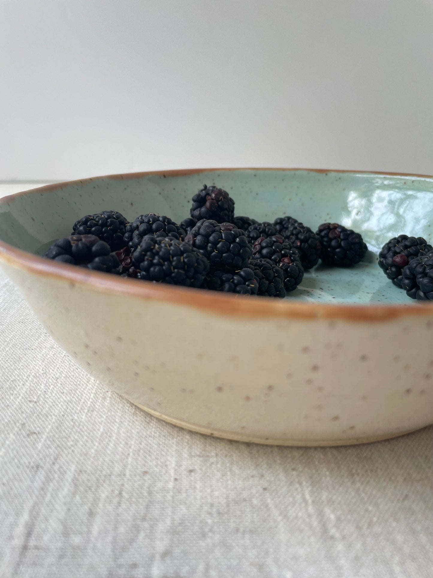 Turquoise Speckled Clay Blate