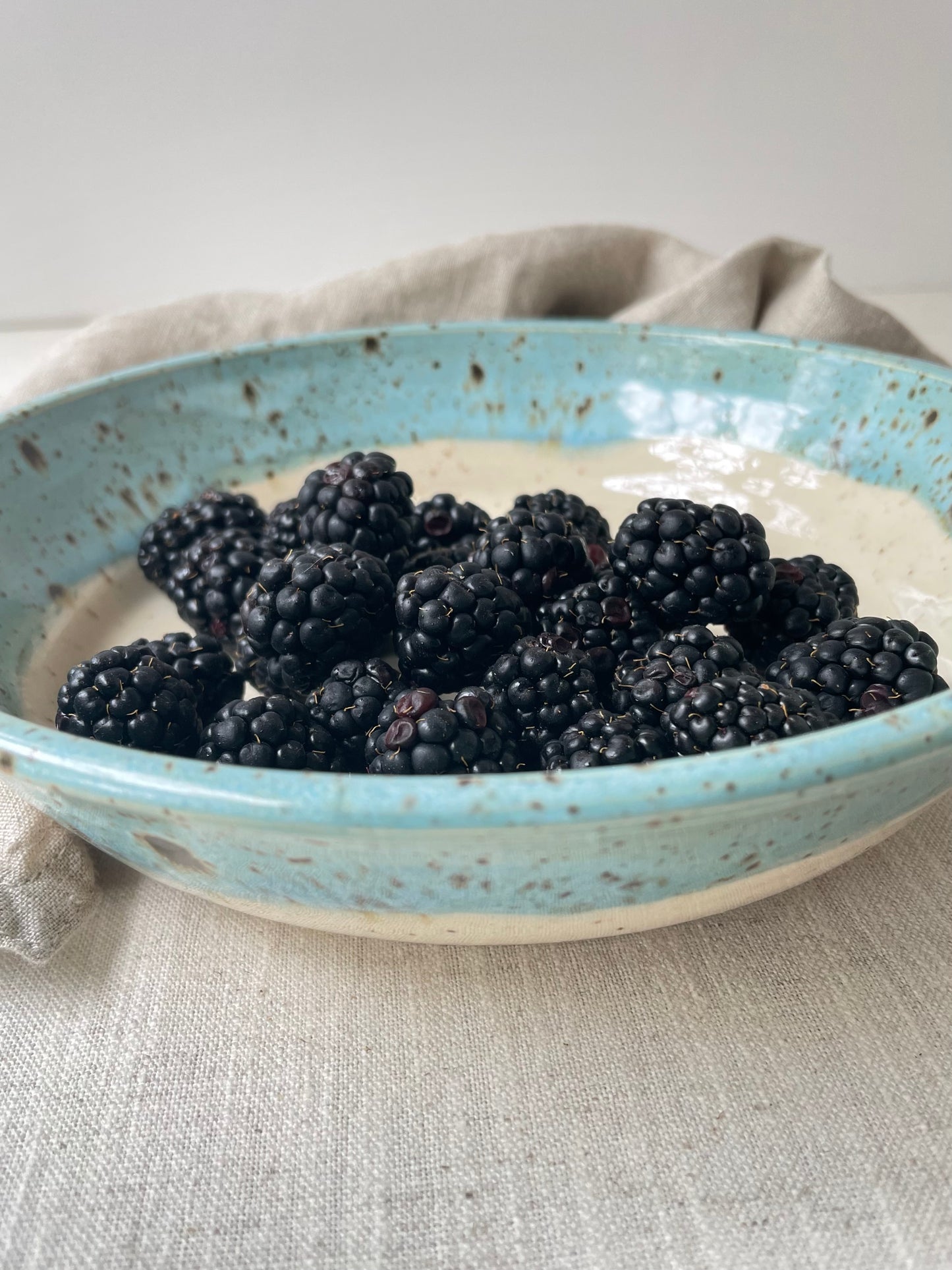 Cerulean Speckled Clay Blate