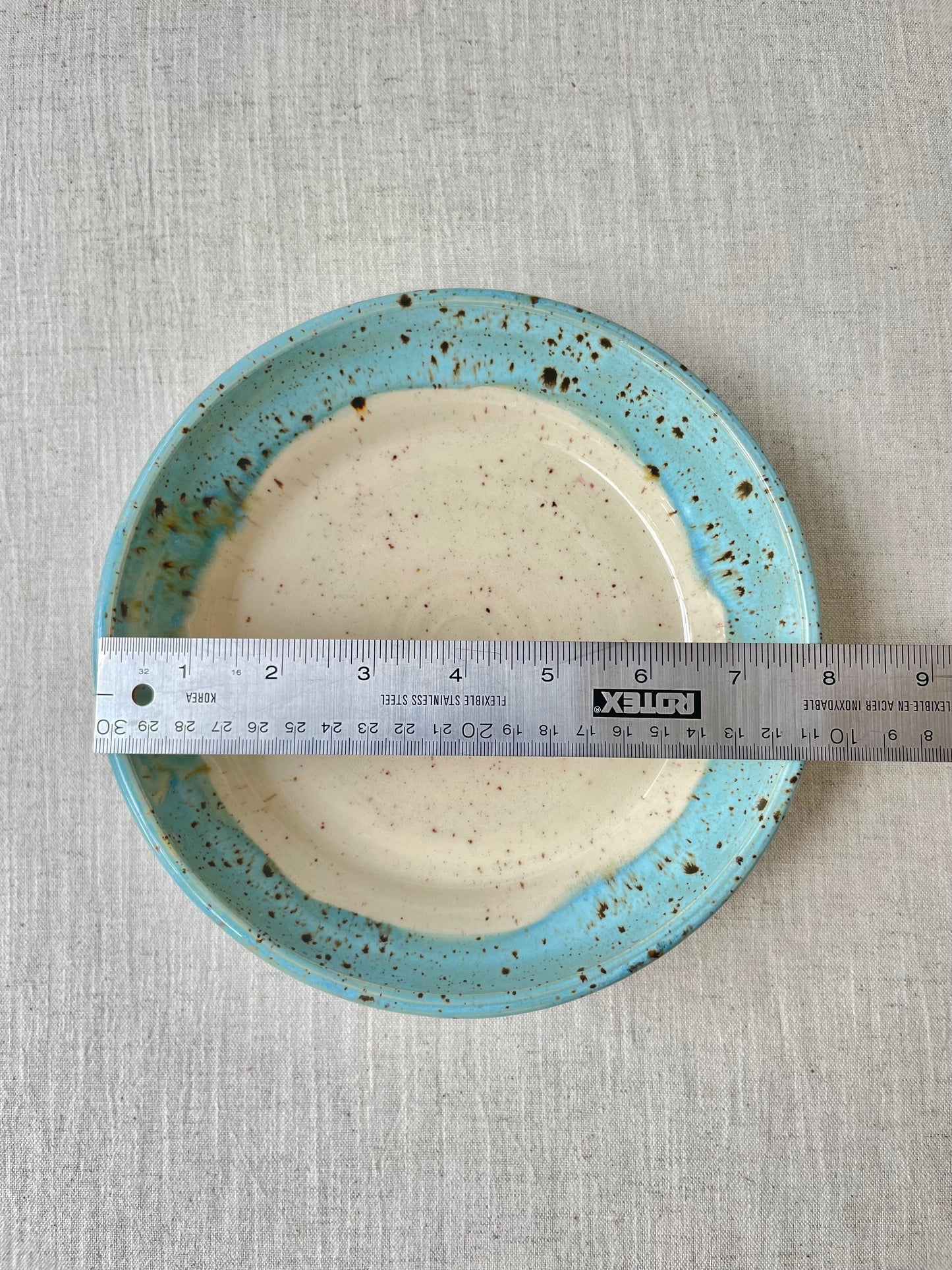 Cerulean Speckled Clay Blate