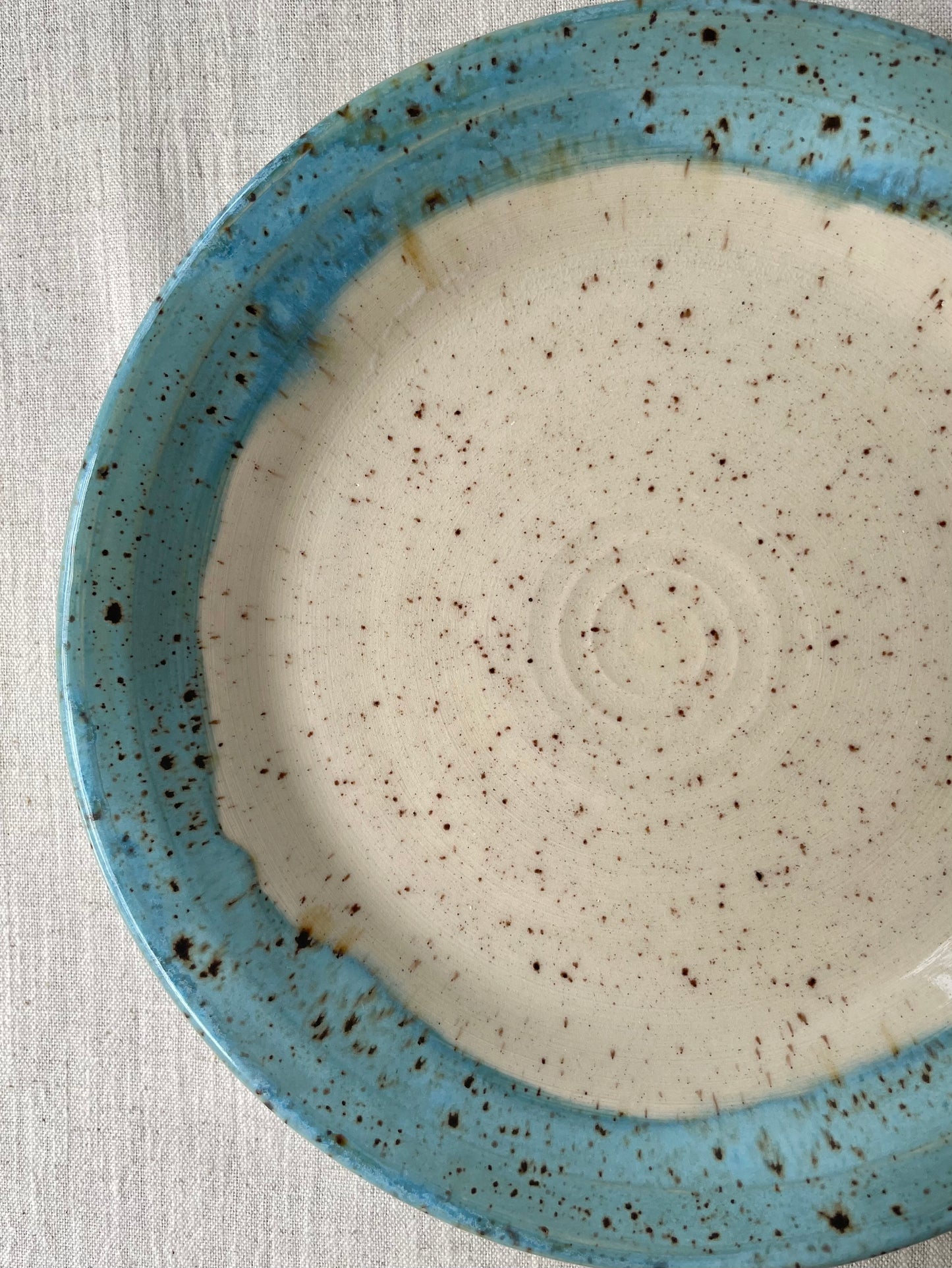 Cerulean Speckled Clay Serving Plate