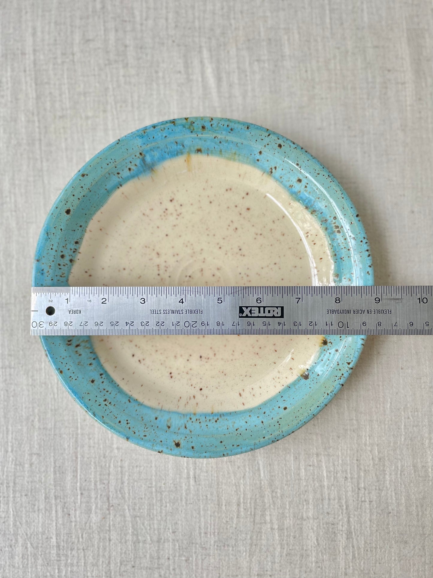 Cerulean Speckled Clay Serving Plate