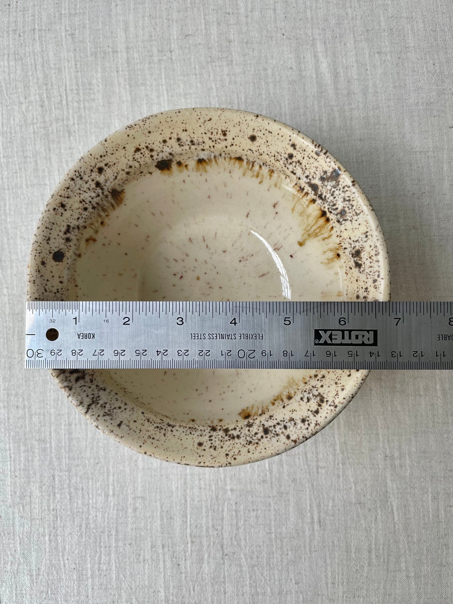 Blue and Birch Carved Bowl