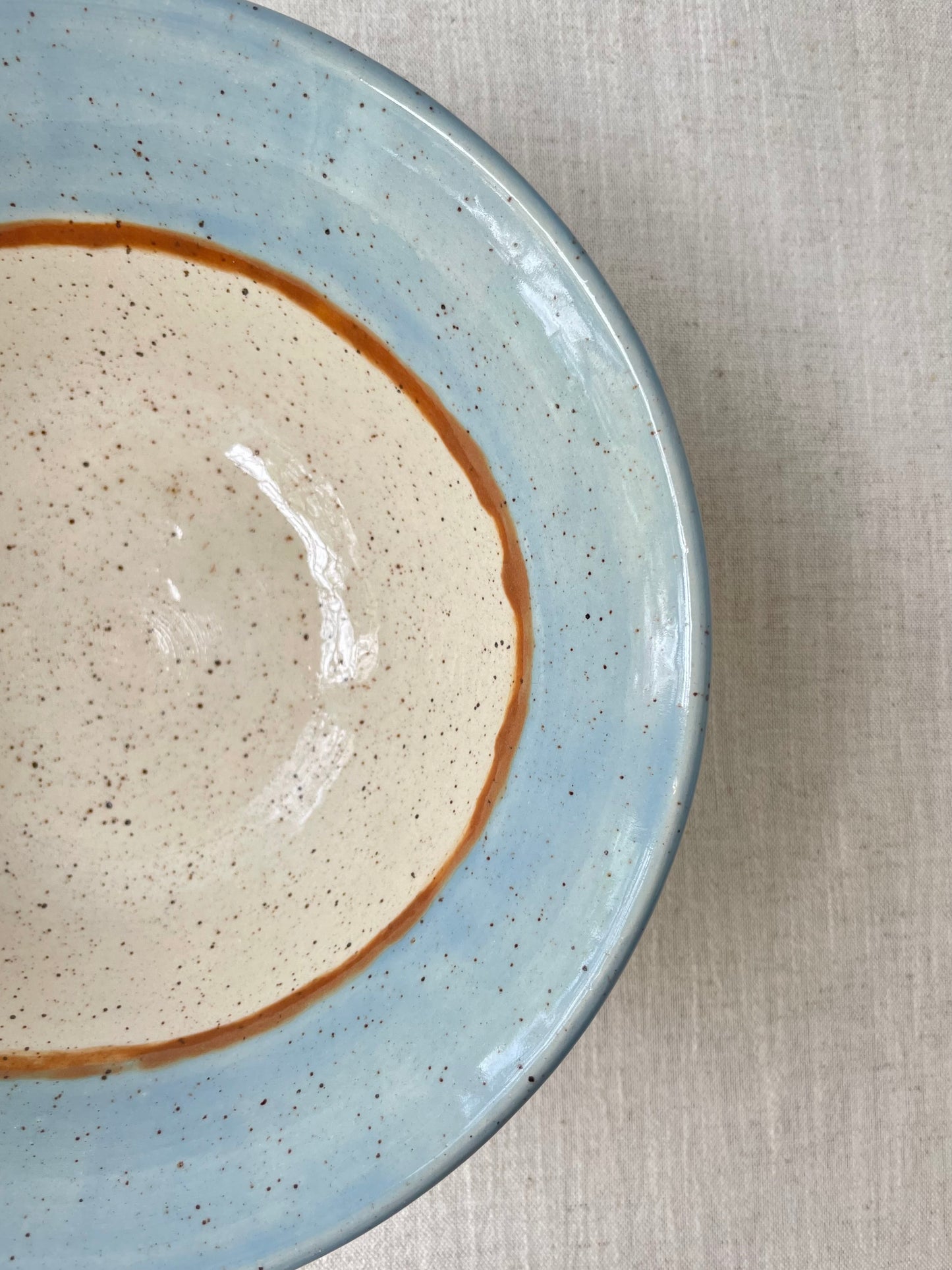 Turquoise Flared Rim Speckled Bowl
