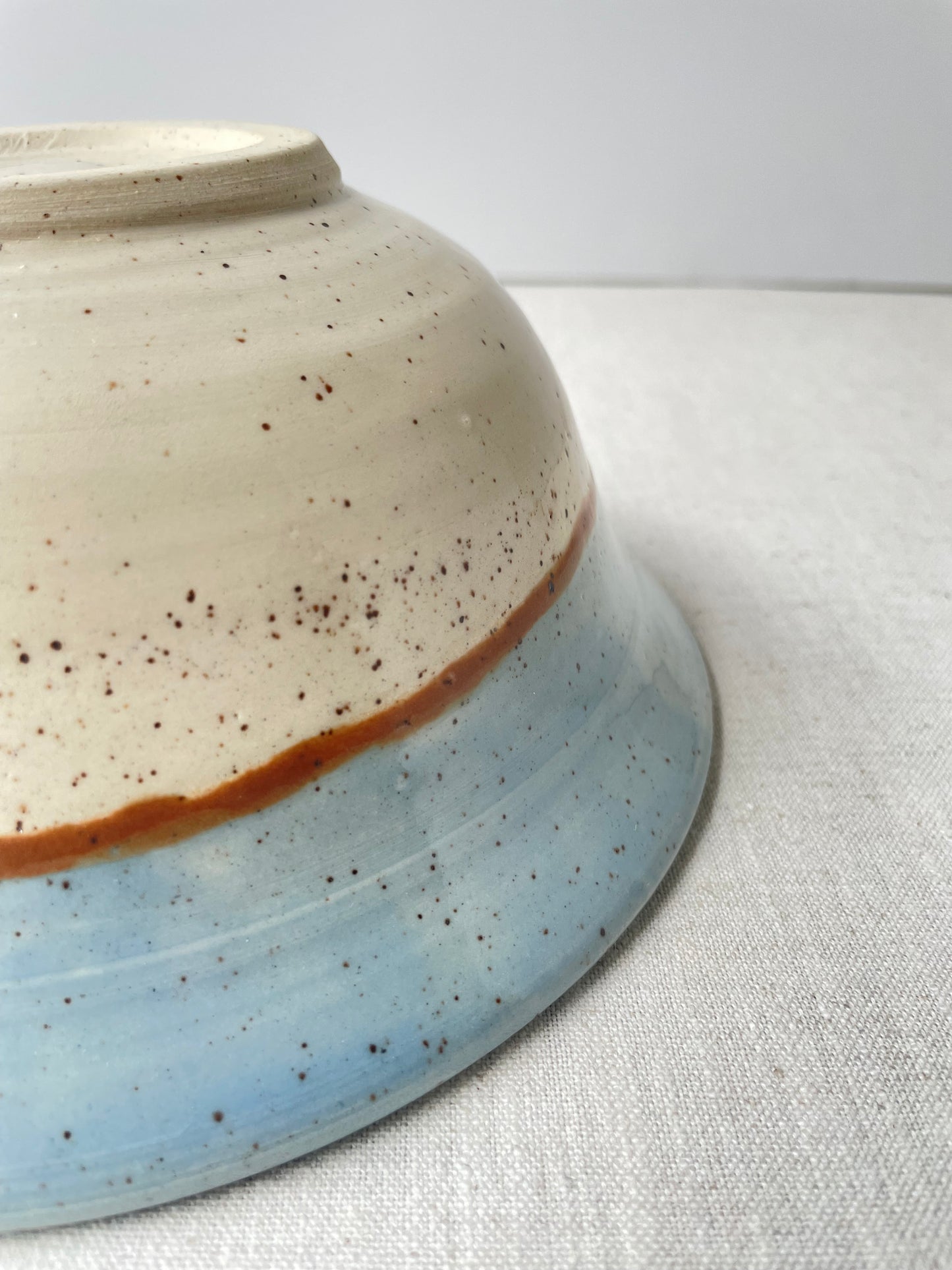 Turquoise Flared Rim Speckled Bowl