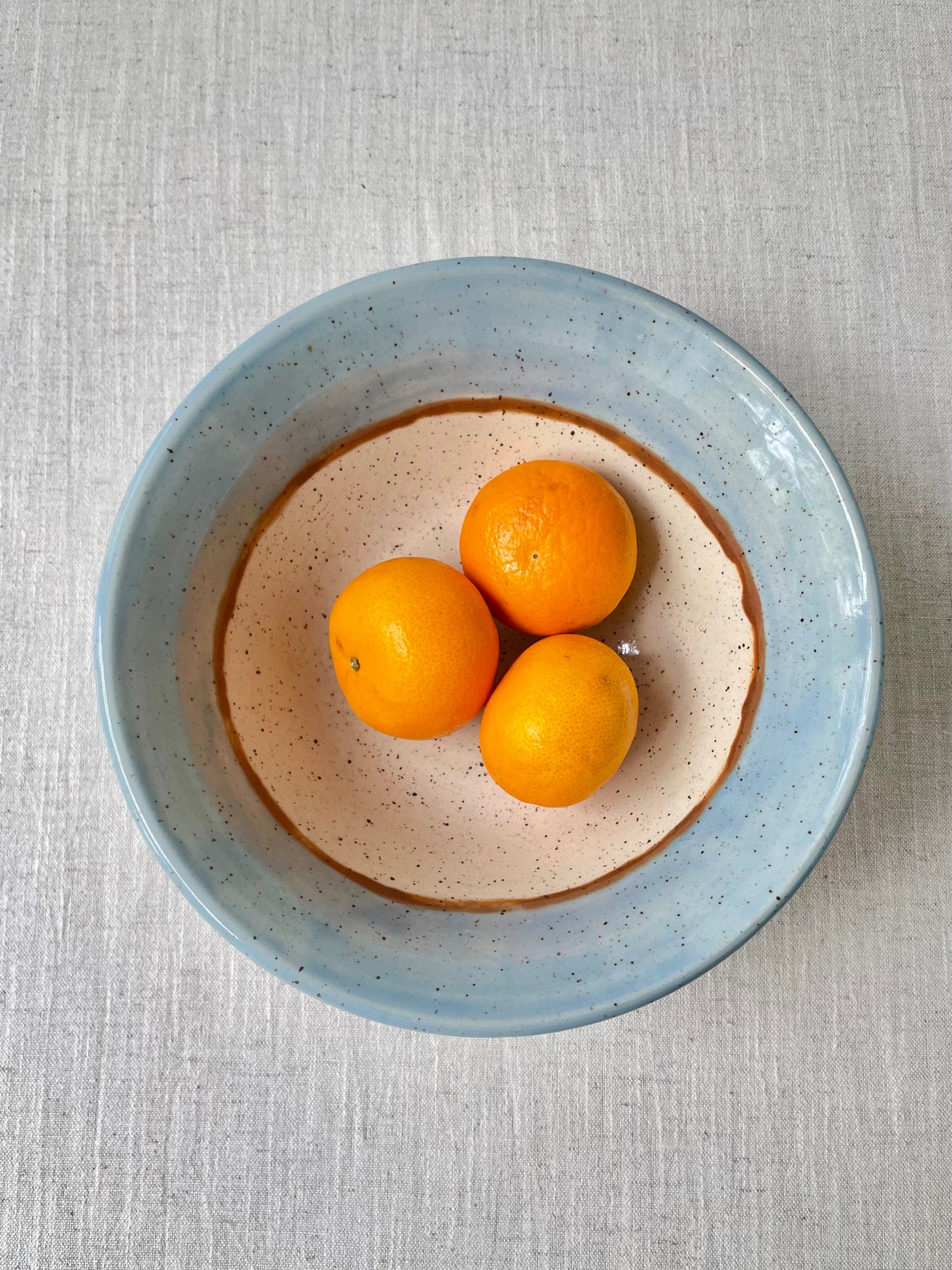 Turquoise Flared Rim Speckled Bowl