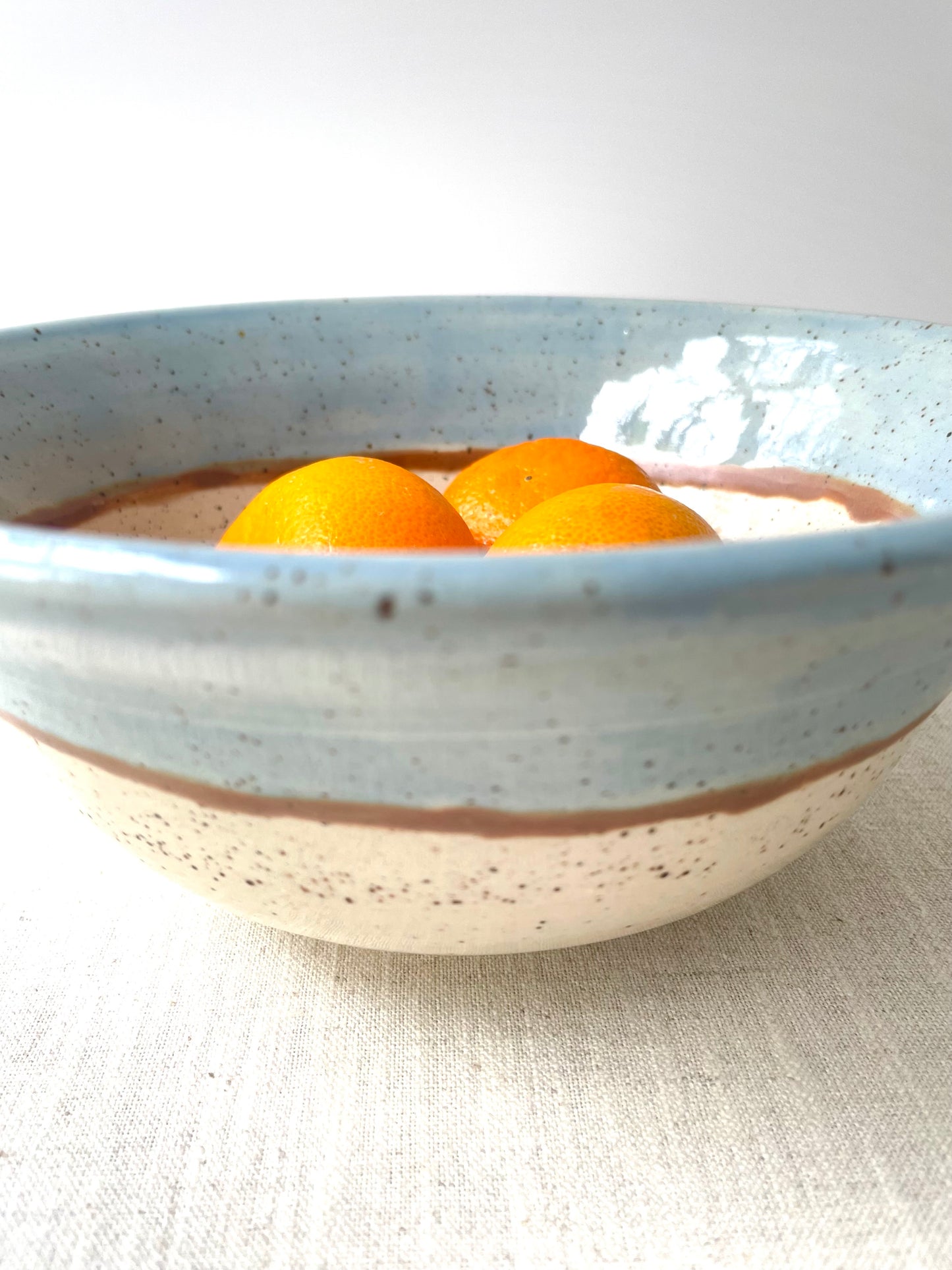 Turquoise Flared Rim Speckled Bowl