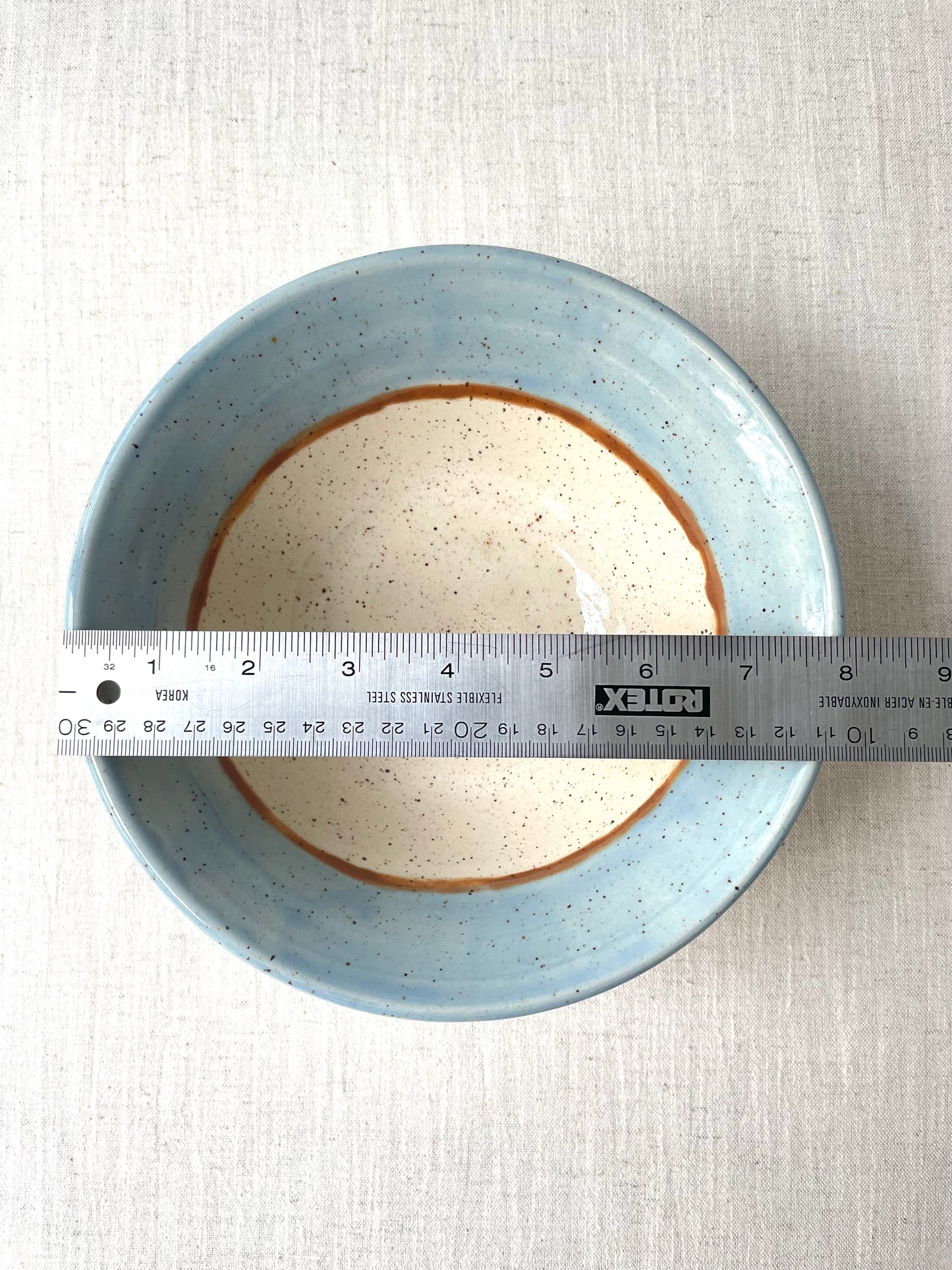 Turquoise Flared Rim Speckled Bowl