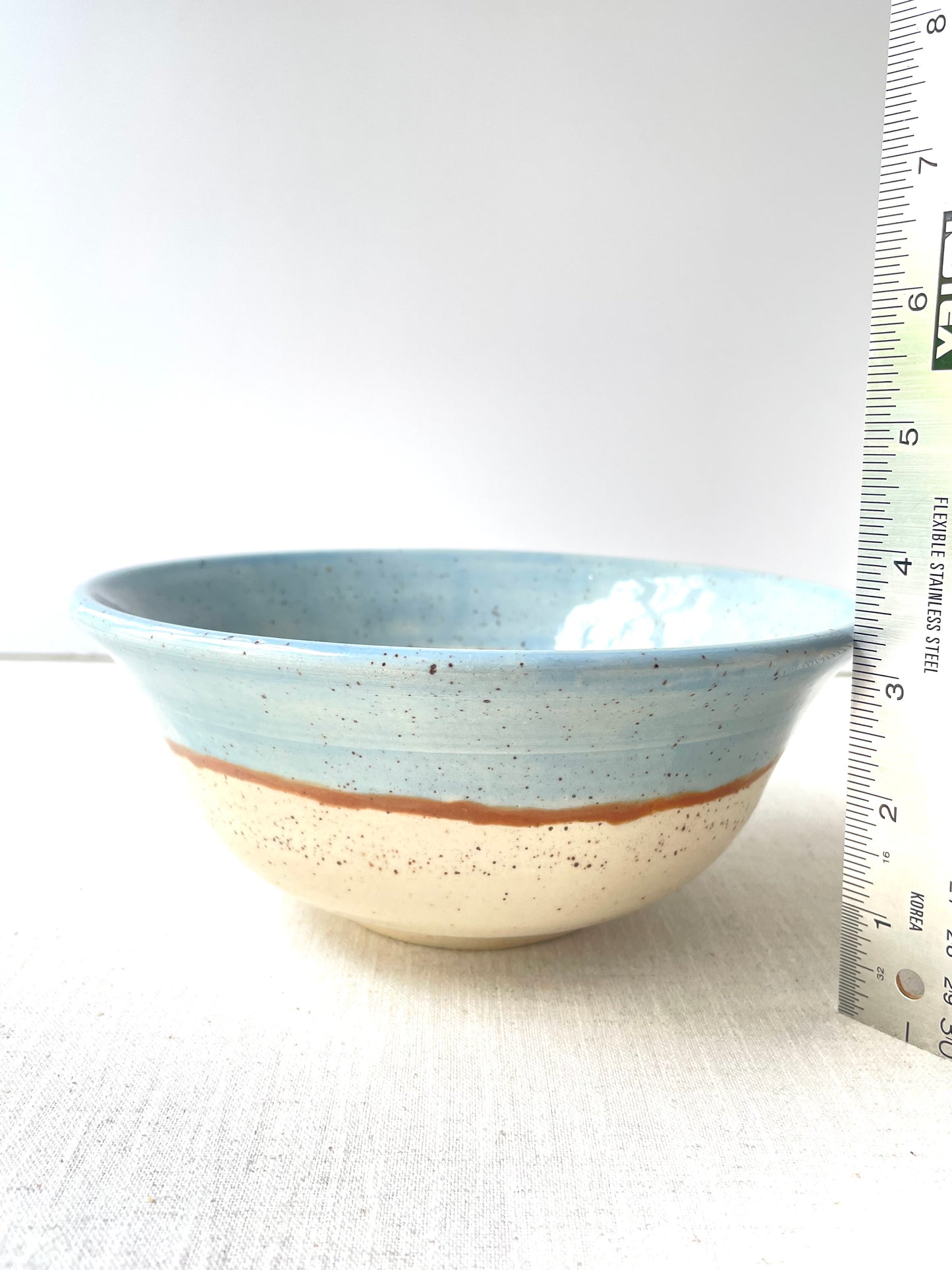Turquoise Flared Rim Speckled Bowl