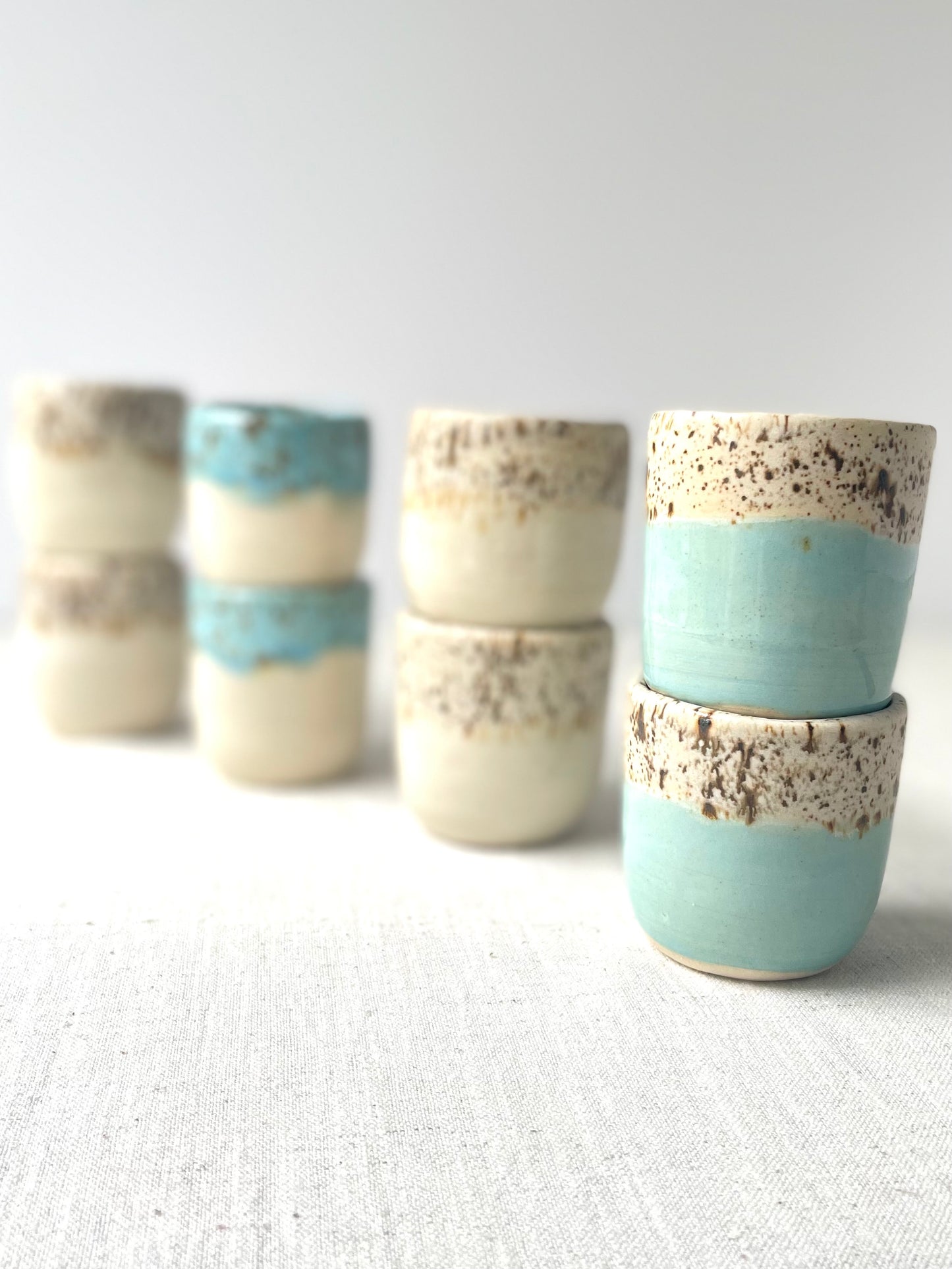 Blue and Birch Espresso Cups, Set of 2