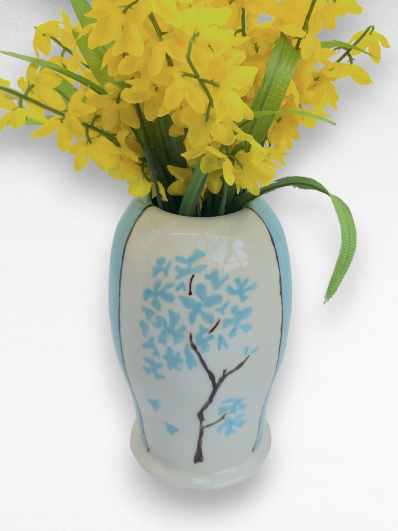 Hydrangea Hand-painted Vase