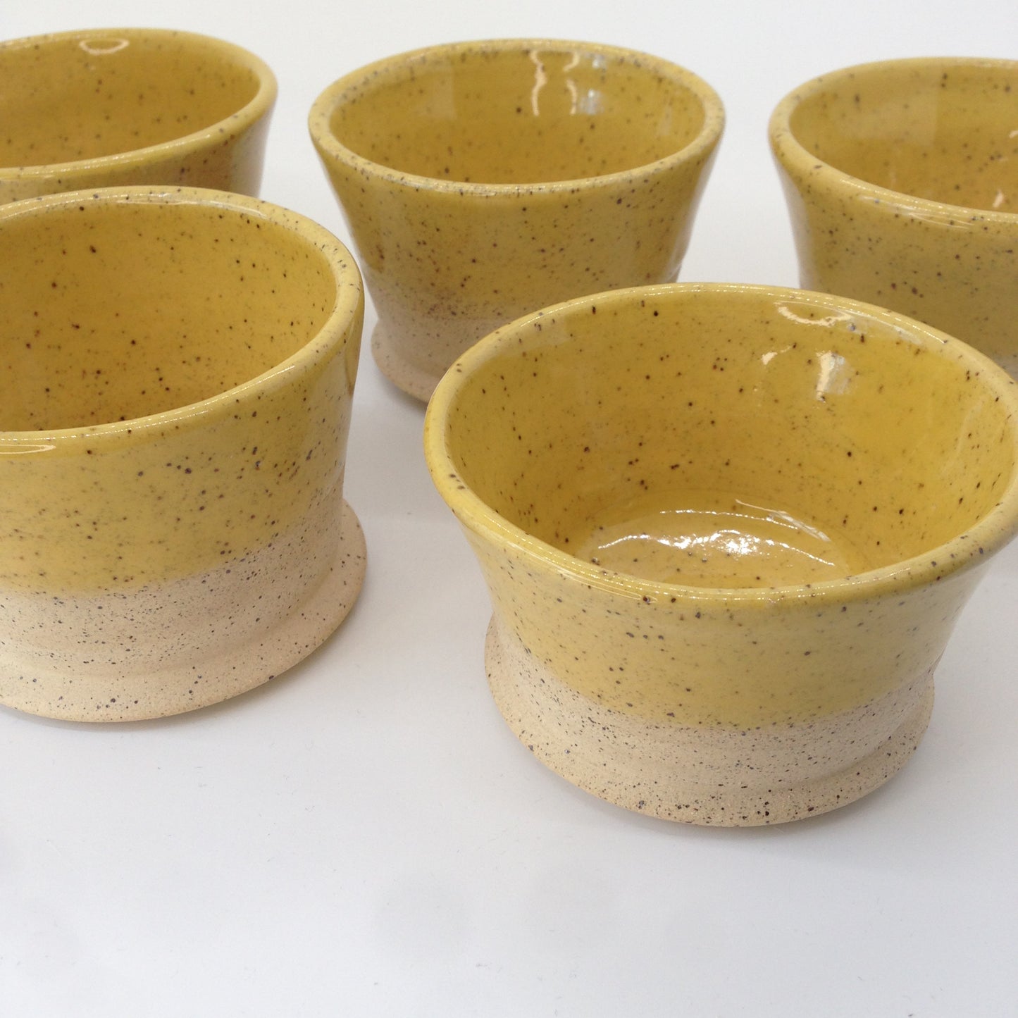 Yellow Mini Succulent Planters, set of 2