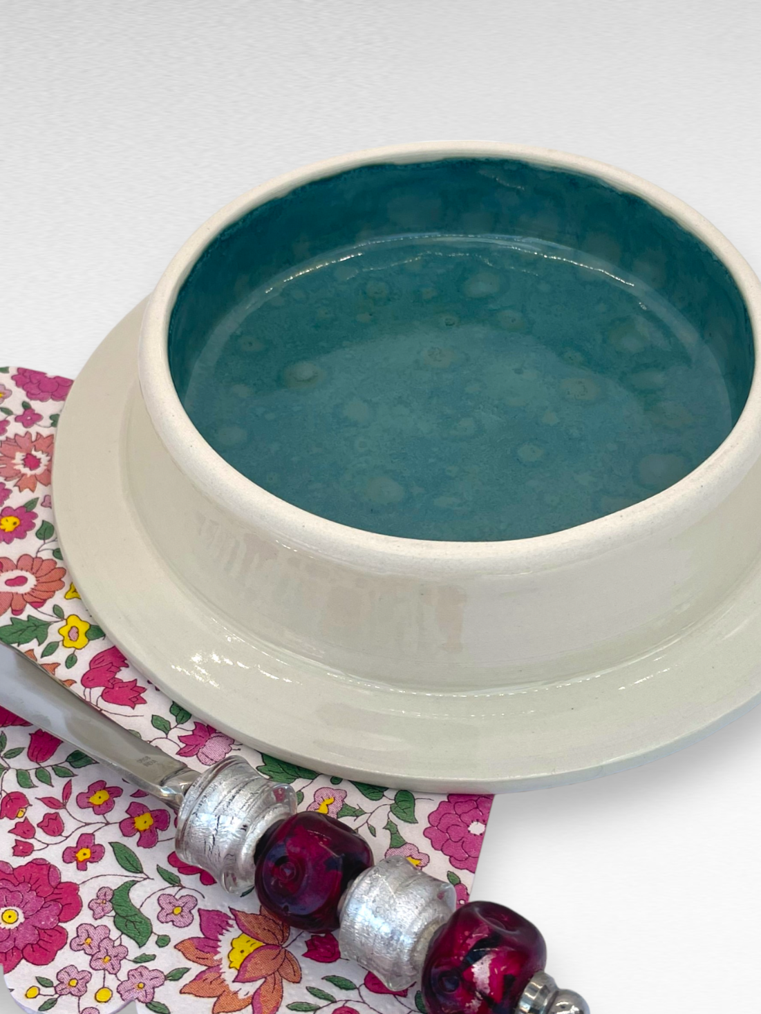 Emerald Circle Lidded Ramen Bowl