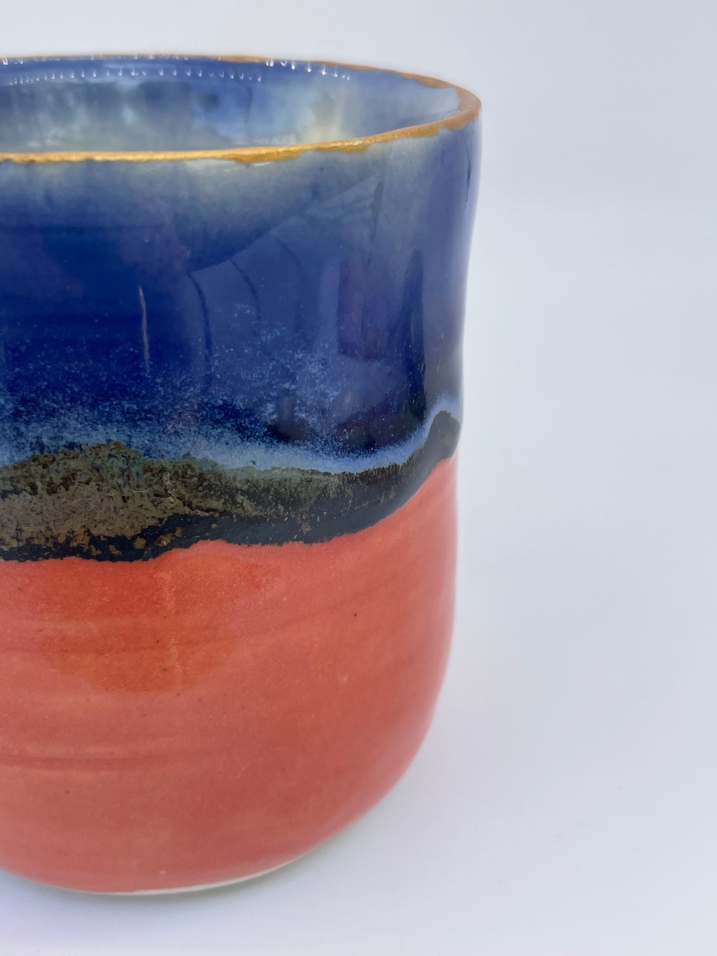 Cobalt and Pink Pot