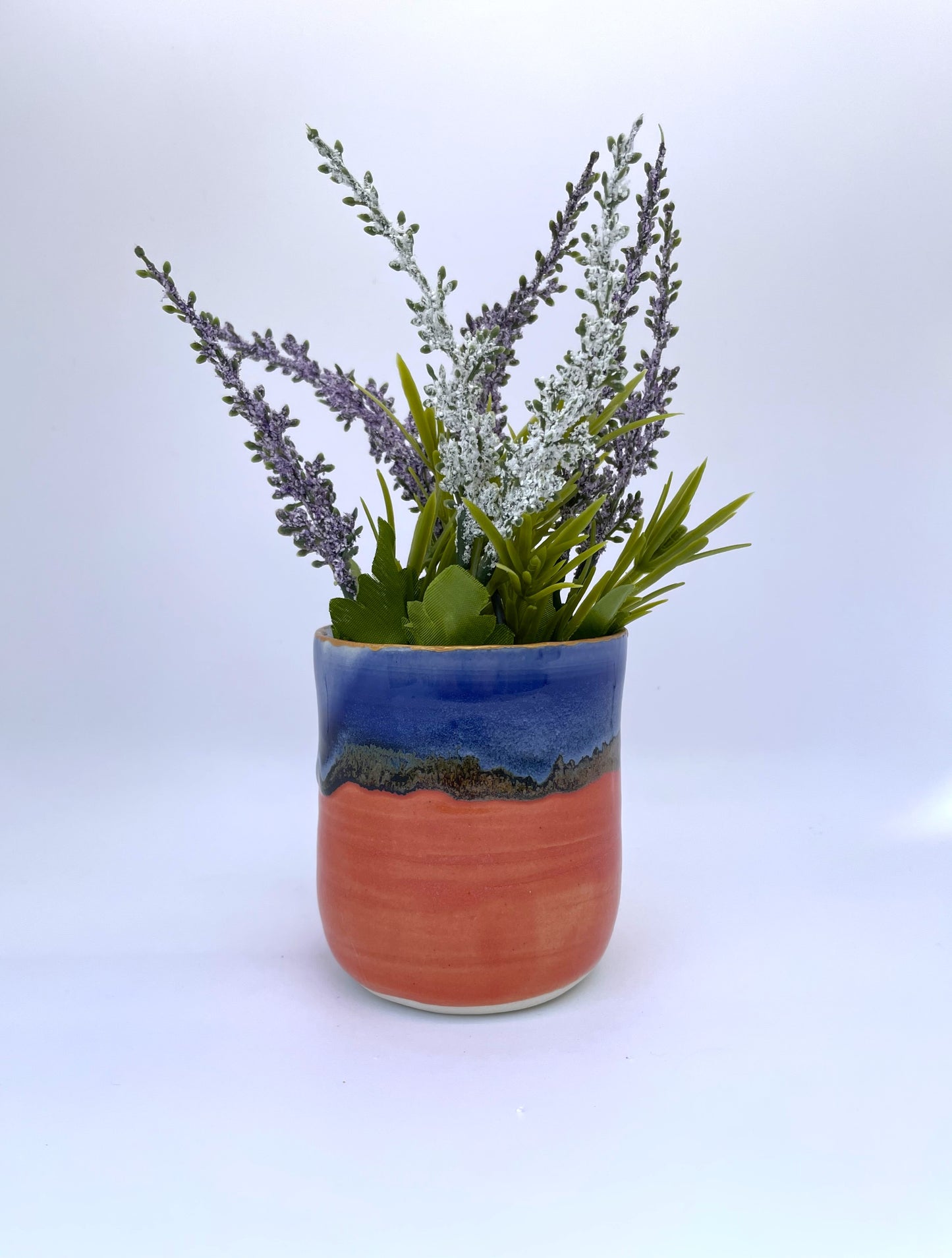 Cobalt and Pink Pot