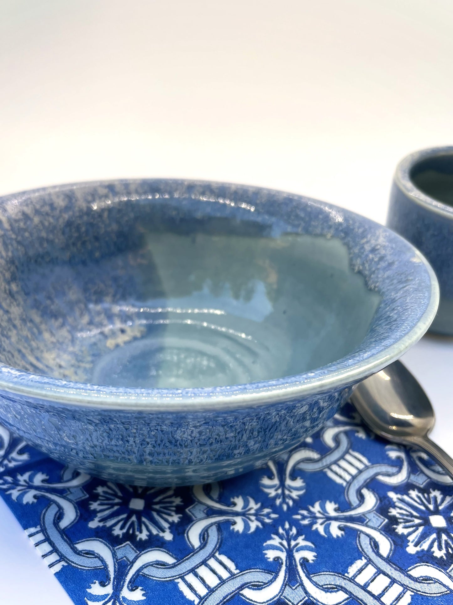 Waterfall Blue Bowl and Cup/Dip Bowl