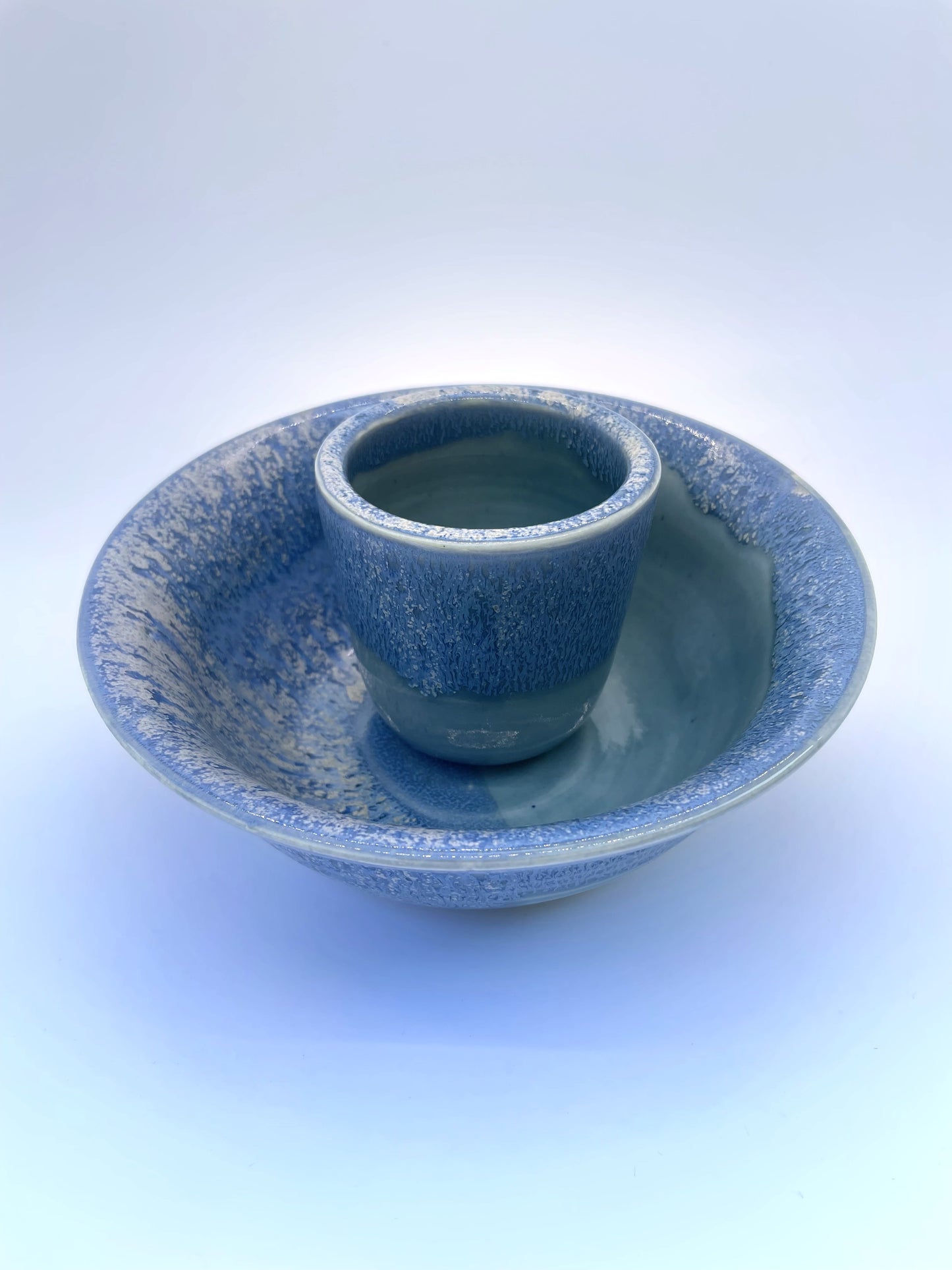 Waterfall Blue Bowl and Cup/Dip Bowl