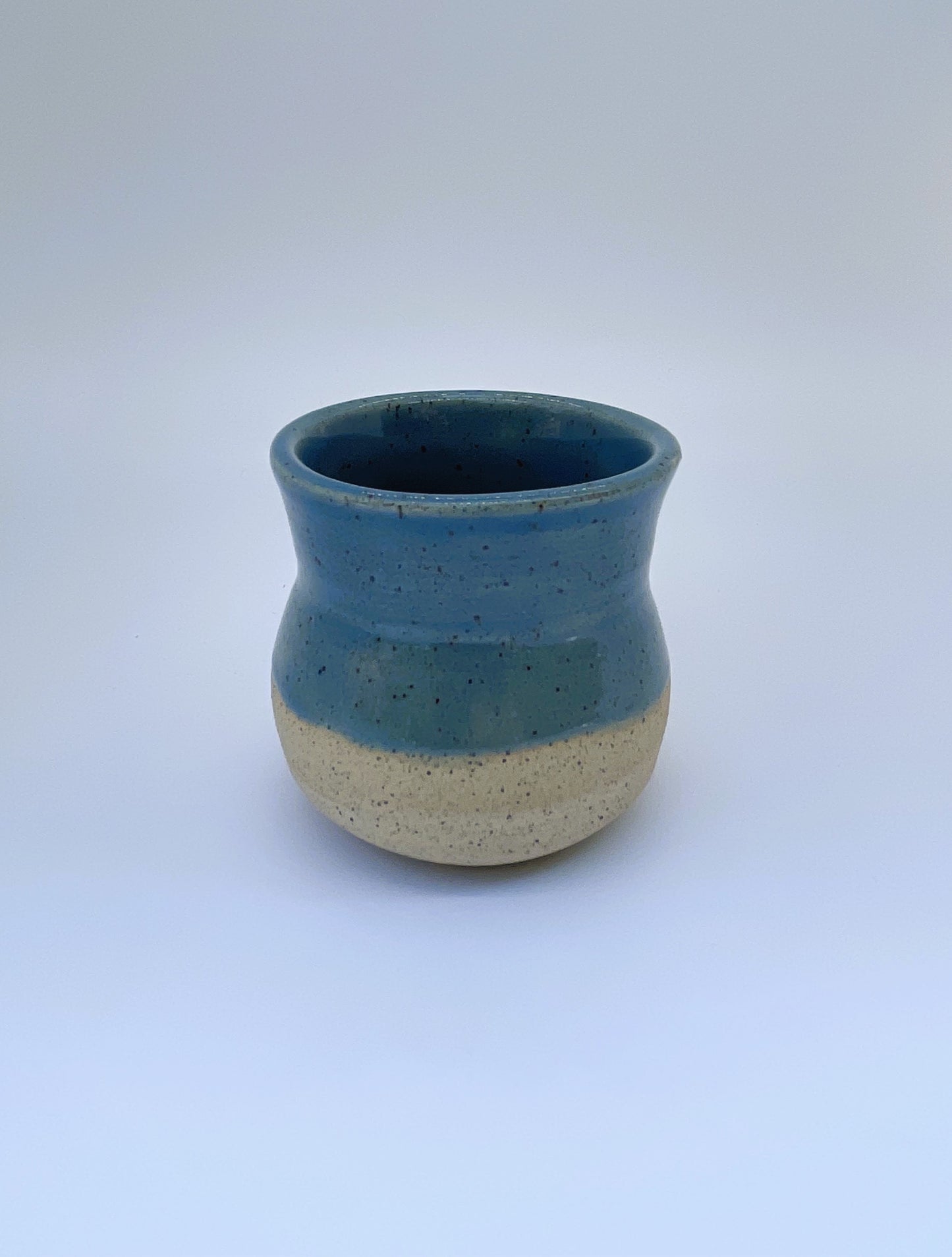 Sky-Blue Speckled Clay Pot