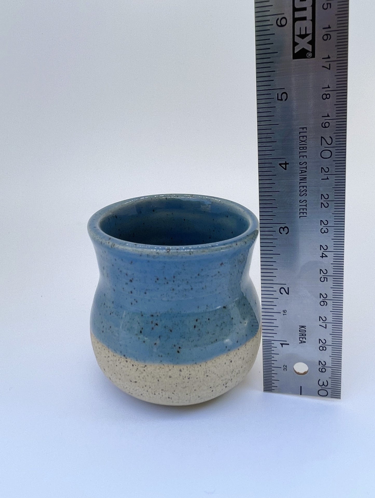 Sky-Blue Speckled Clay Pot