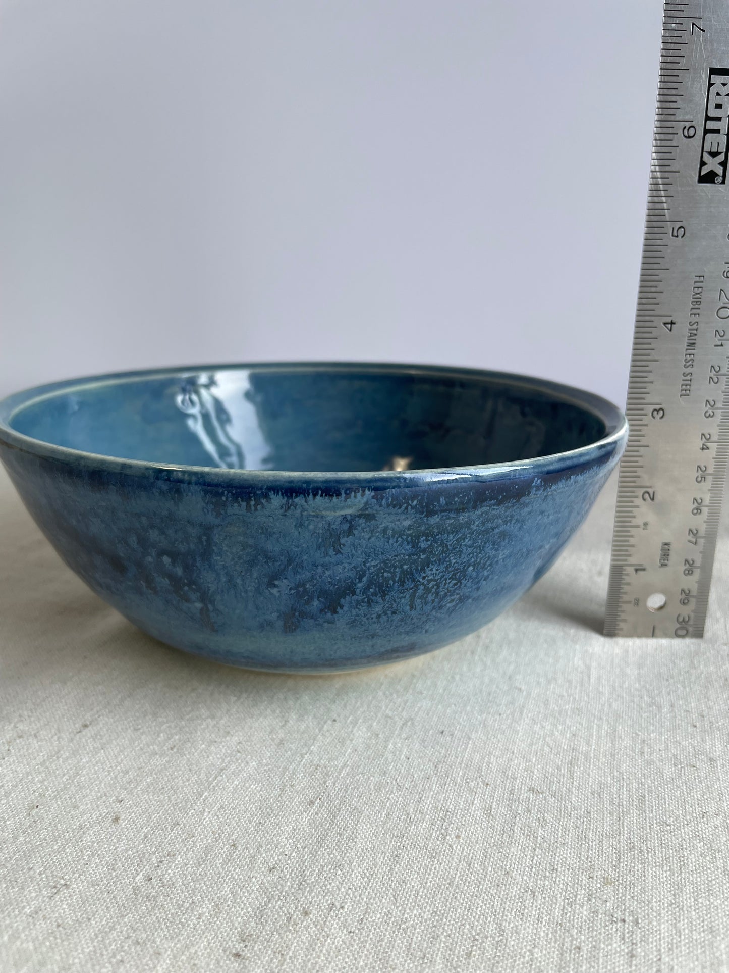 Reactive Blue Lidded Ramen Bowl