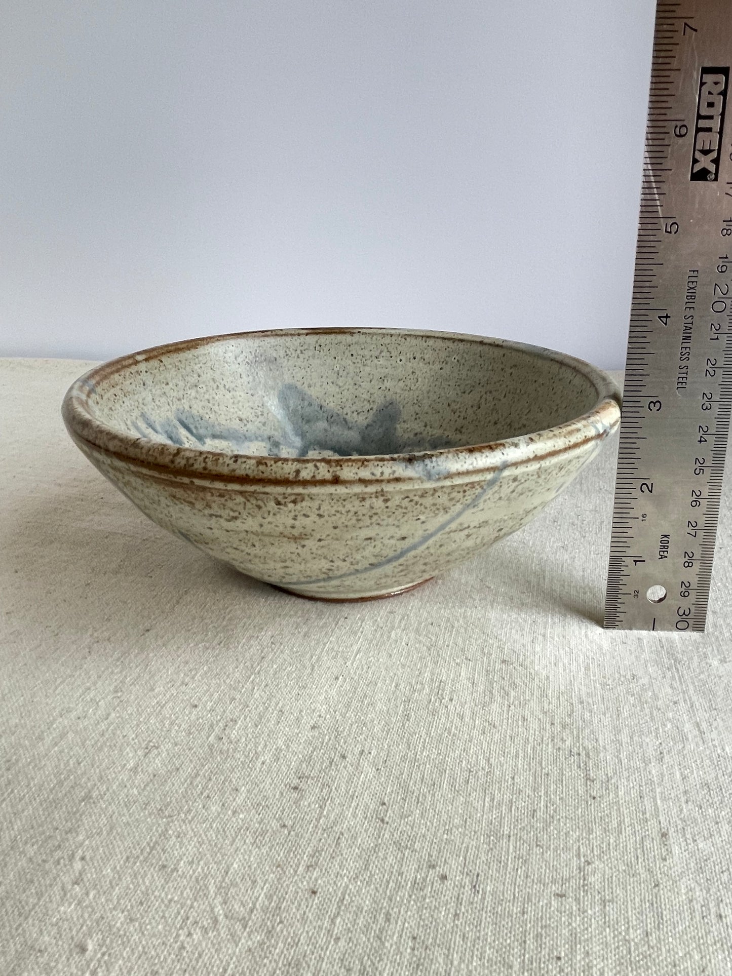 French Vanilla and Dark Clay Ramen Bowl with Condiment Bowl