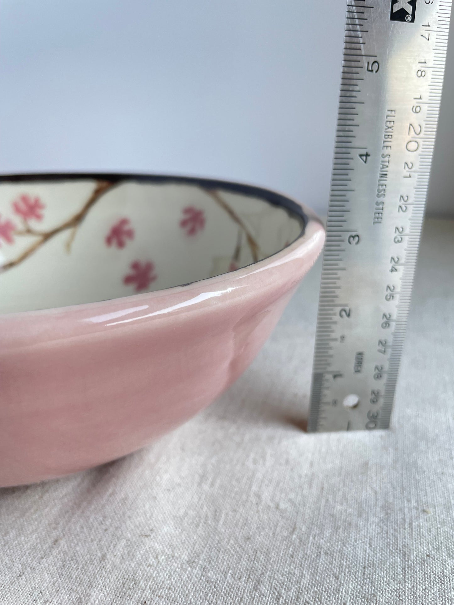 Pink Hydrangea Serving Bowl