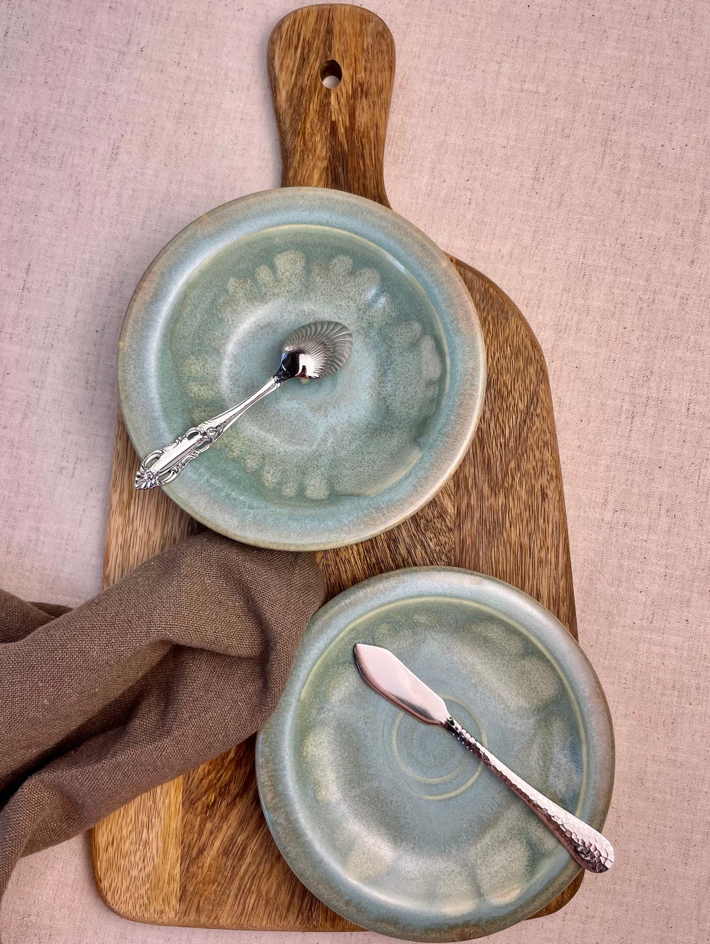 Appetizer Bowl and Plate Set, Pistachio