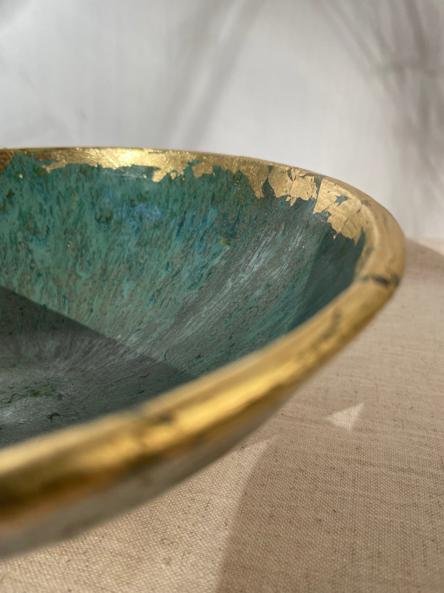 Gilded Green Bowl