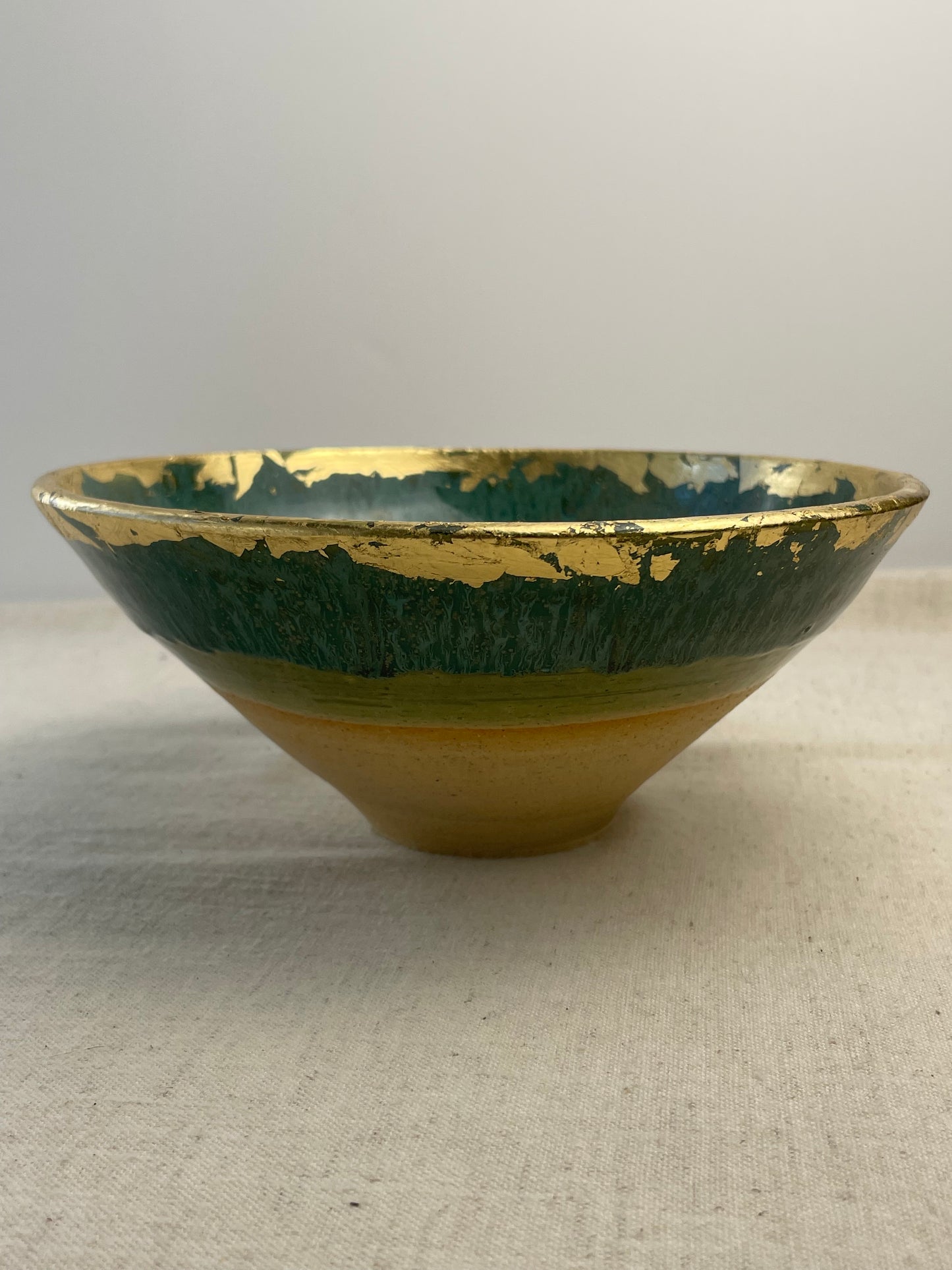 Gilded Green Bowl