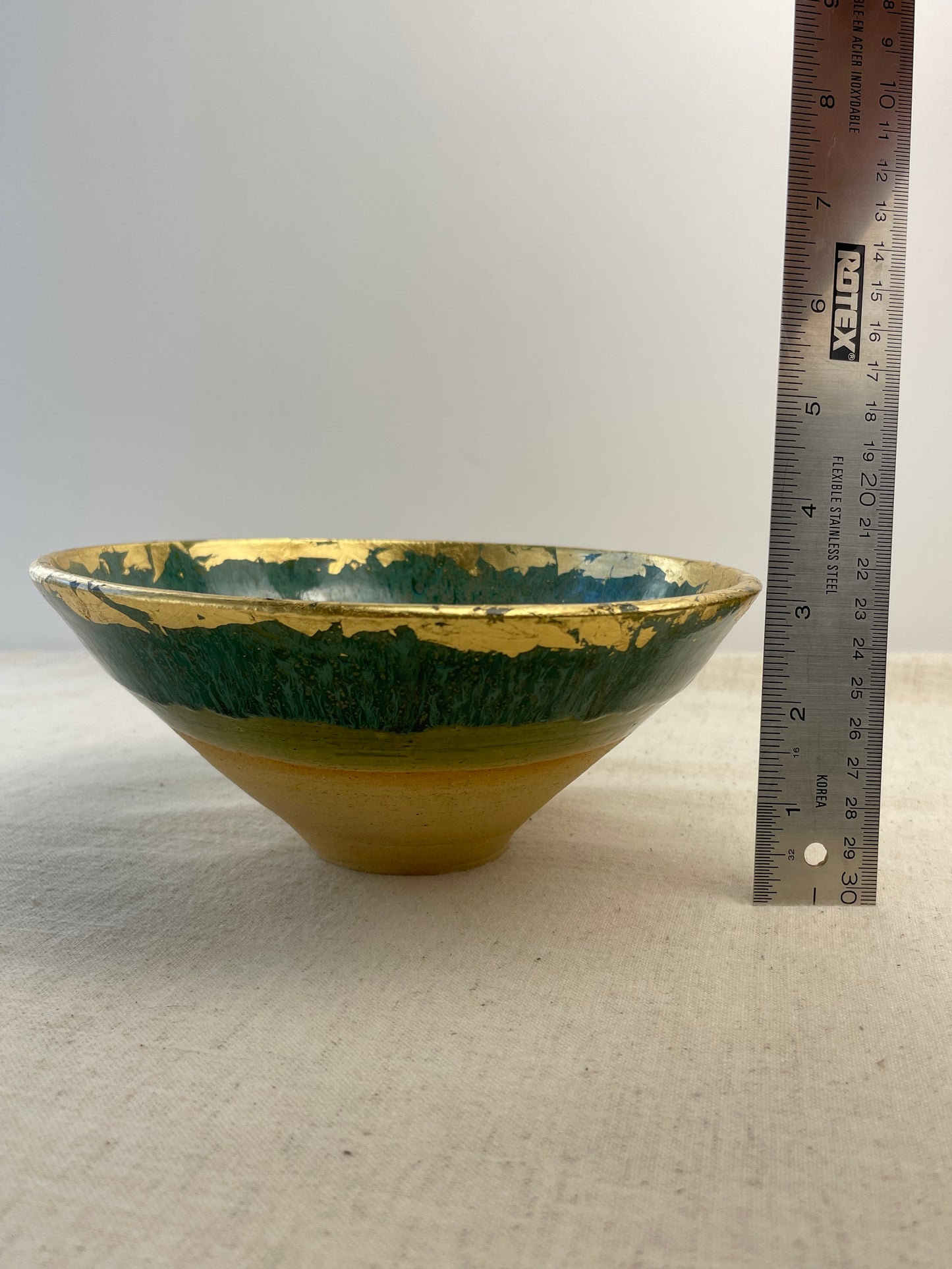 Gilded Green Bowl