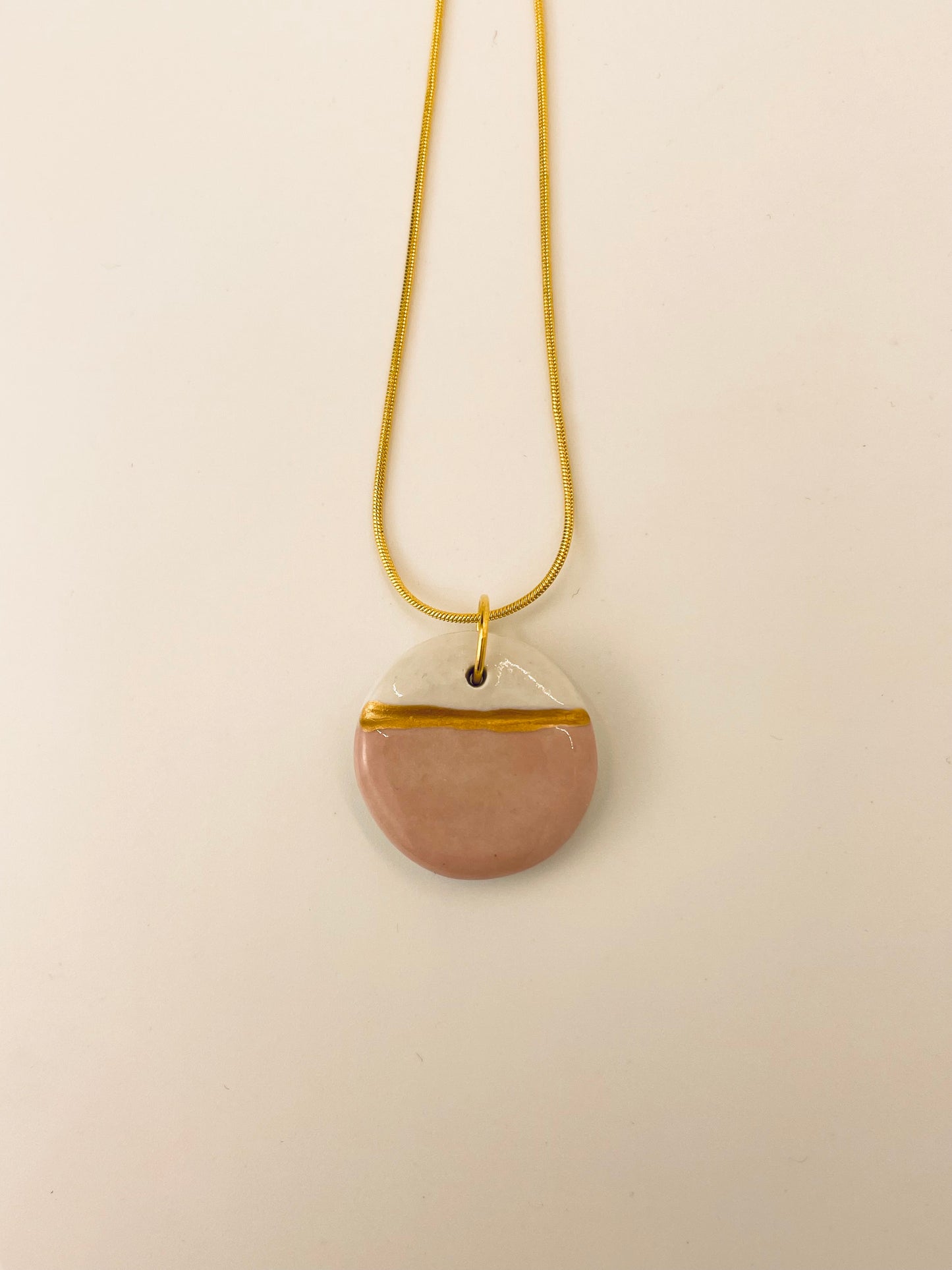 Medium Charm Necklace in Blush