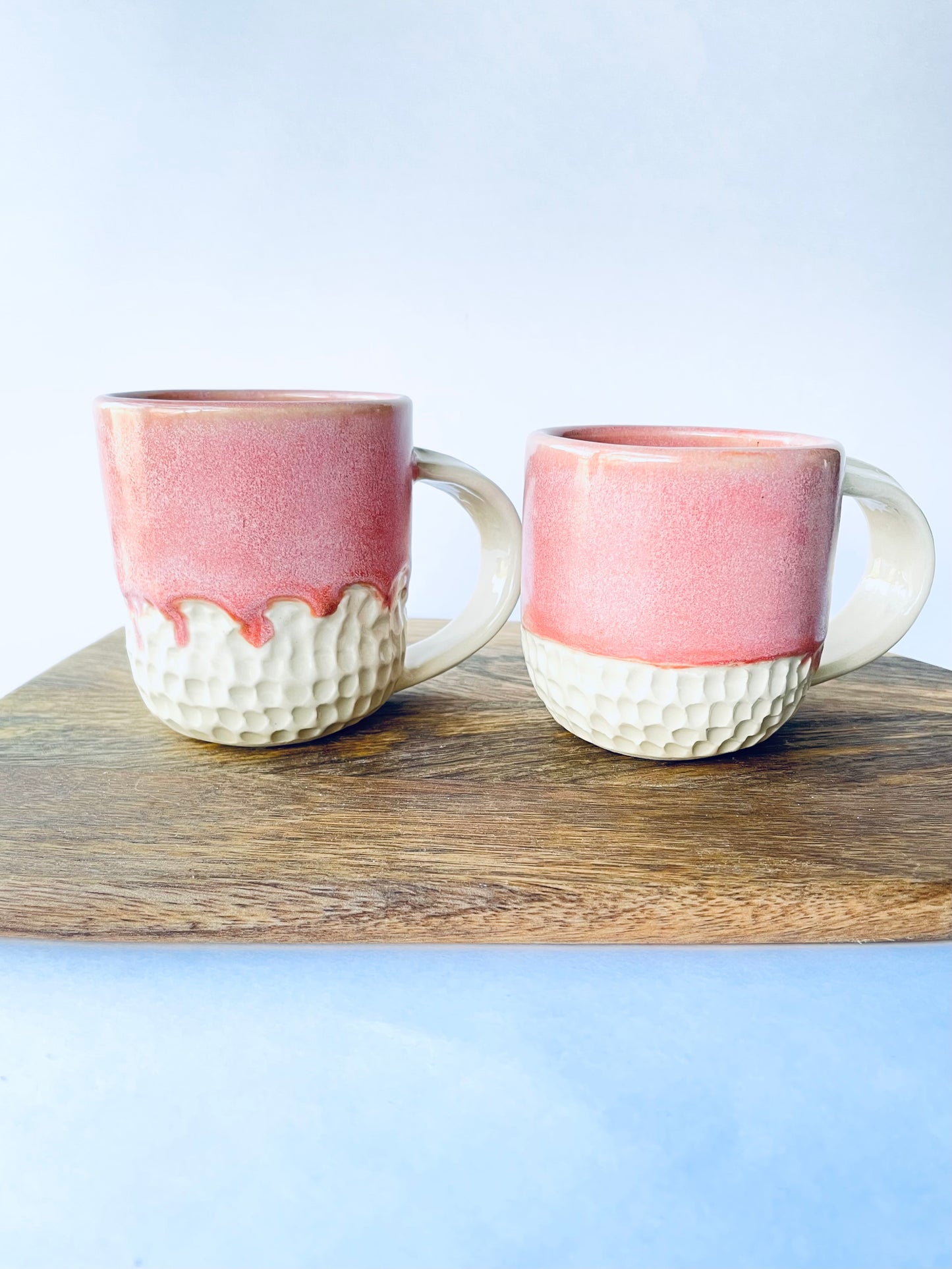 Warm Pink Carved Mug 2