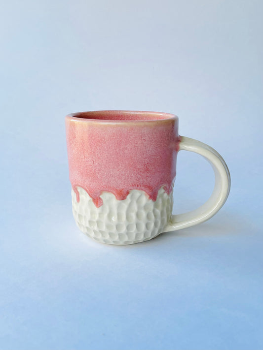 Warm Pink Carved Mug 2