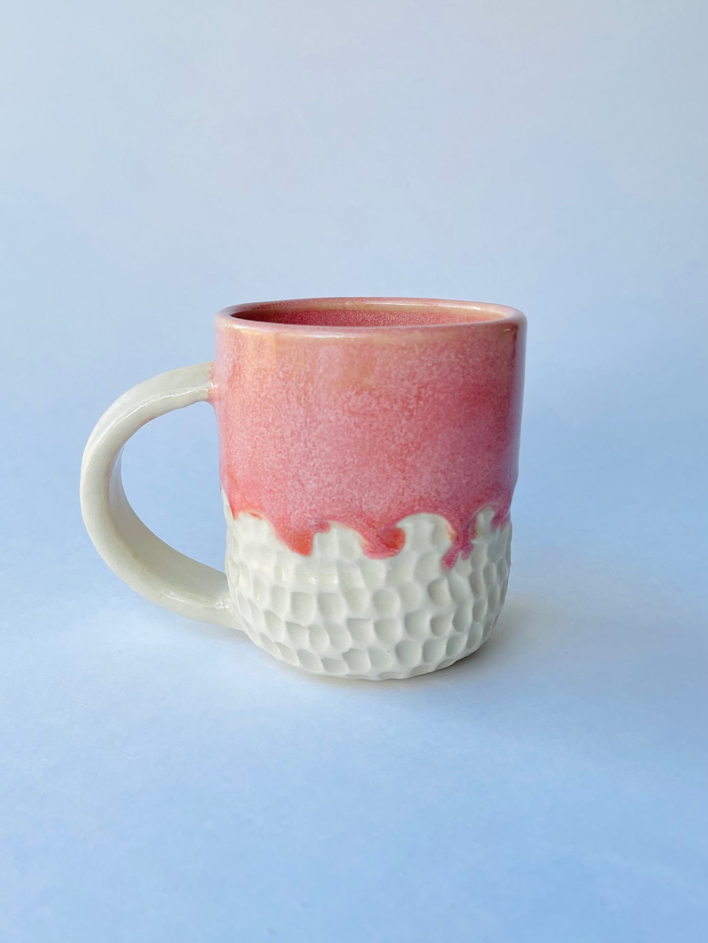 Warm Pink Carved Mug 2