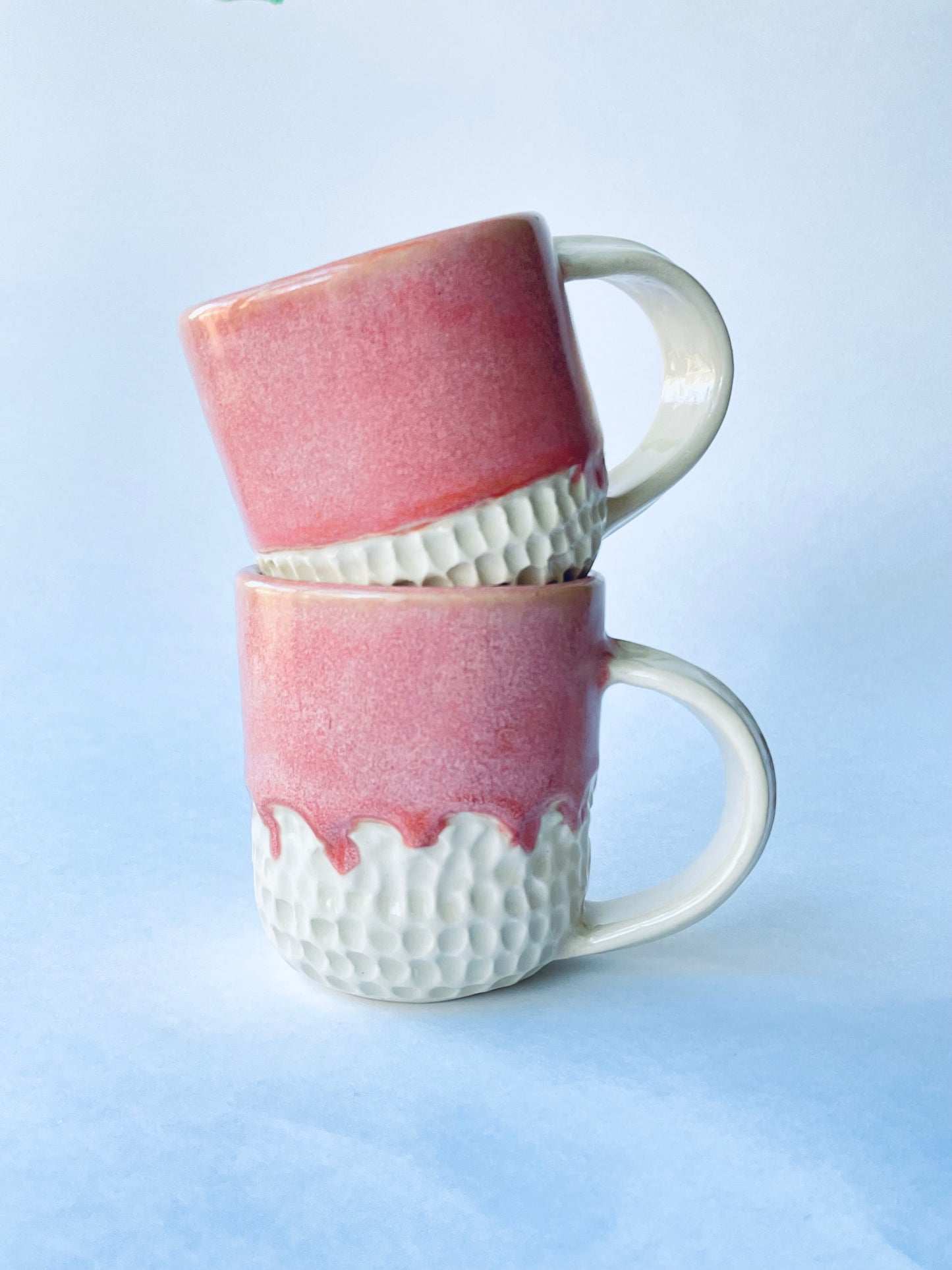 Warm Pink Carved Mug 2