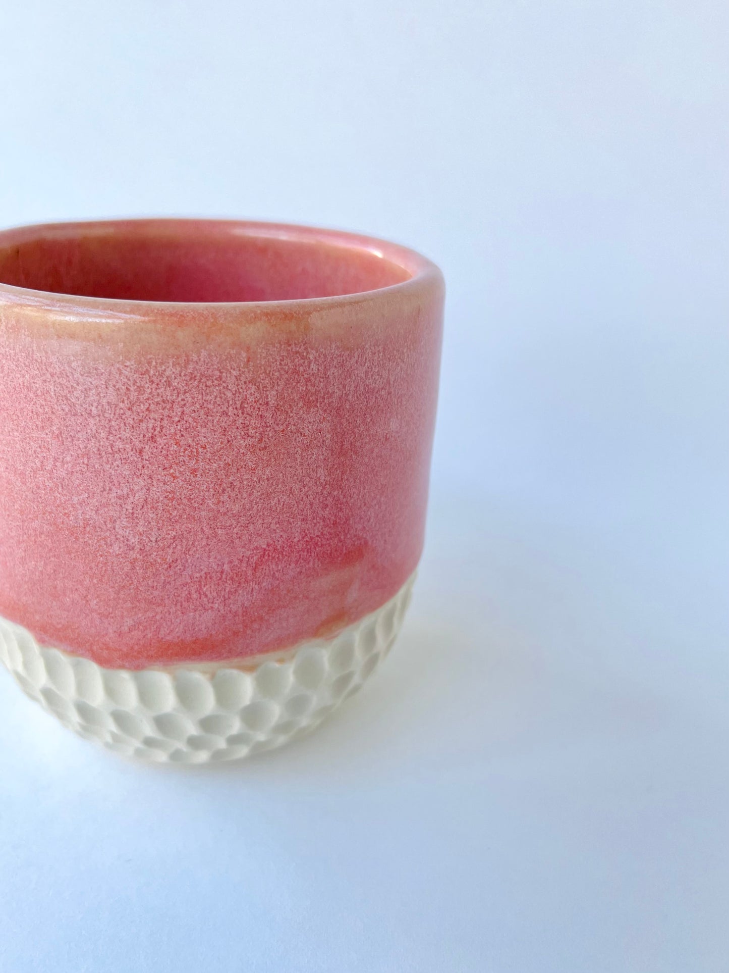 Warm Pink Carved Mug 1