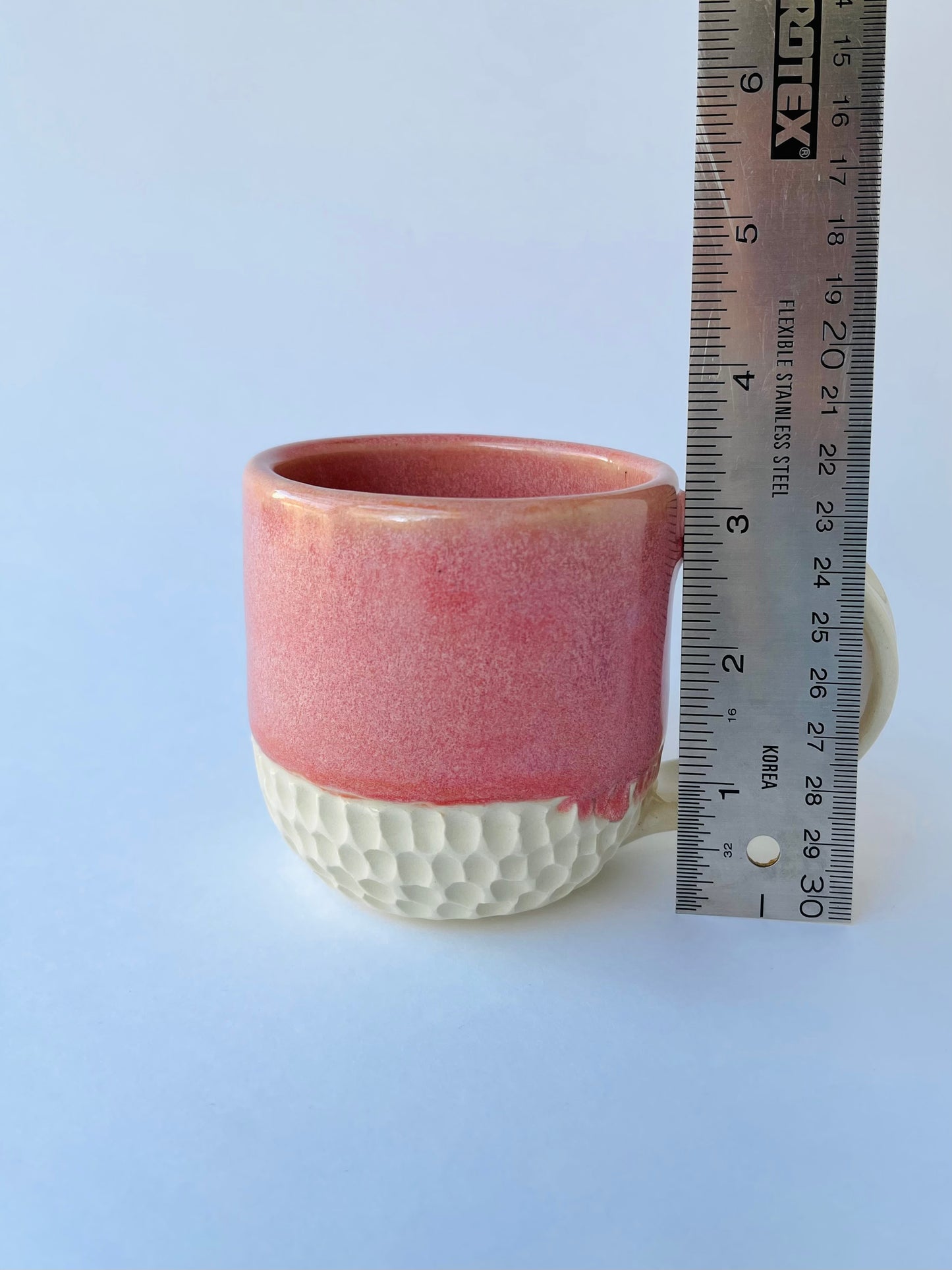 Warm Pink Carved Mug 1