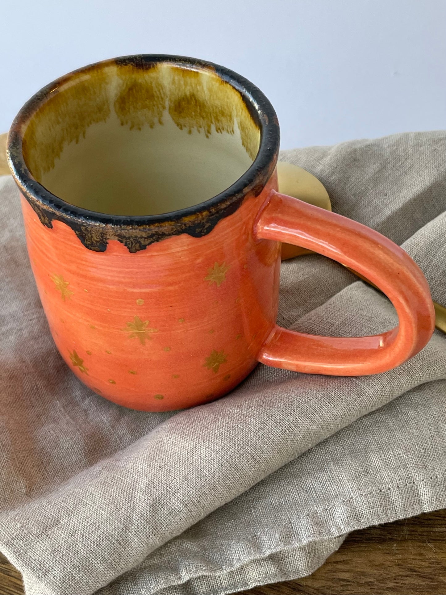 Coral Mug with Stars