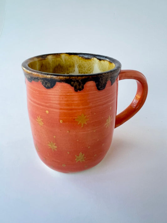 Coral Mug with Stars