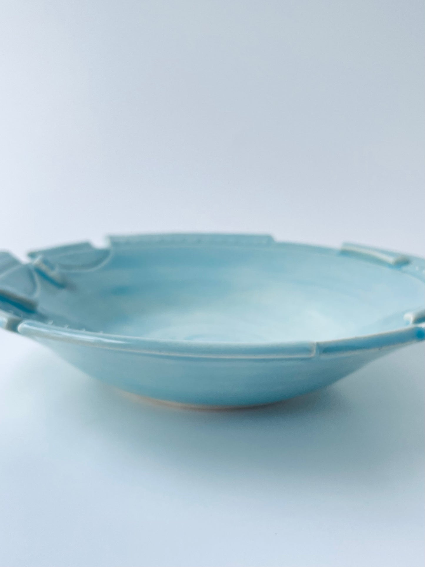 Light Blue Geometrics Bowl