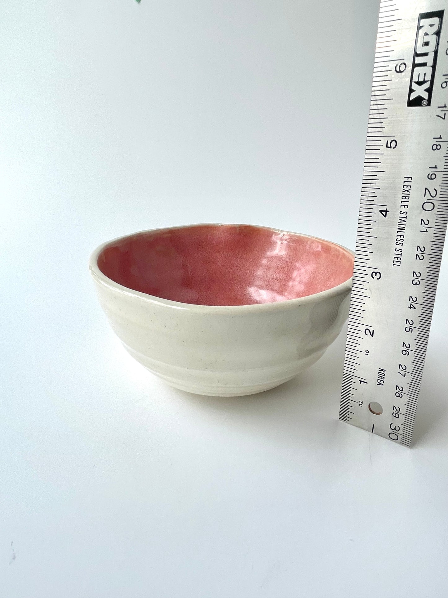 Warm Pink Heart Nesting Bowls, set of 2