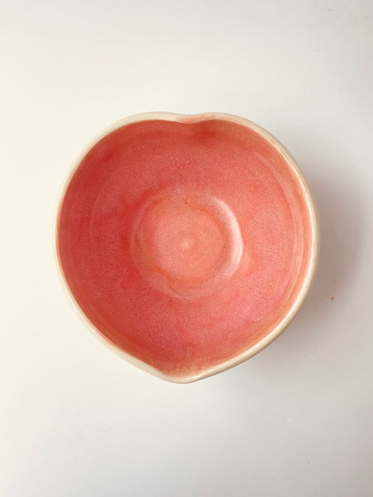 Warm Pink Heart Bowl