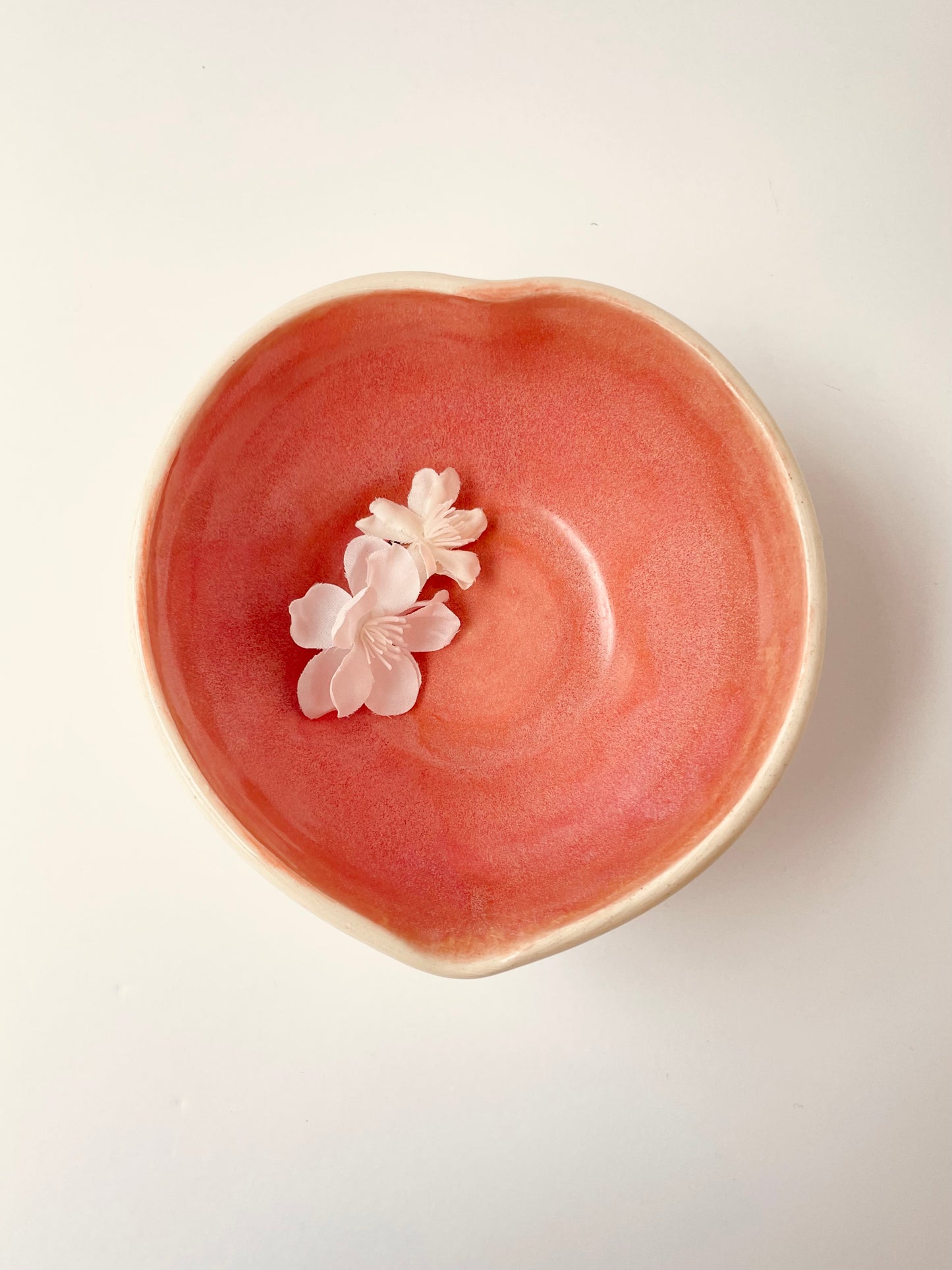 Warm Pink Heart Bowl