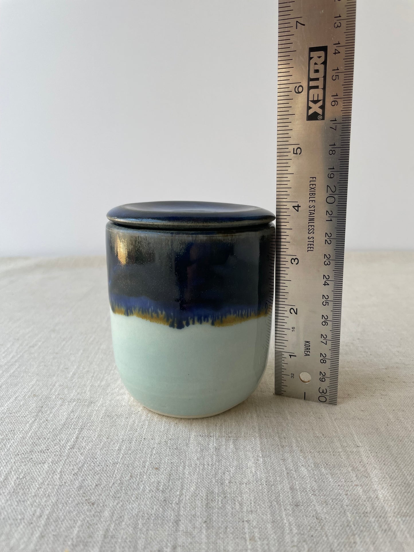 Double Blue Lidded Yunomi